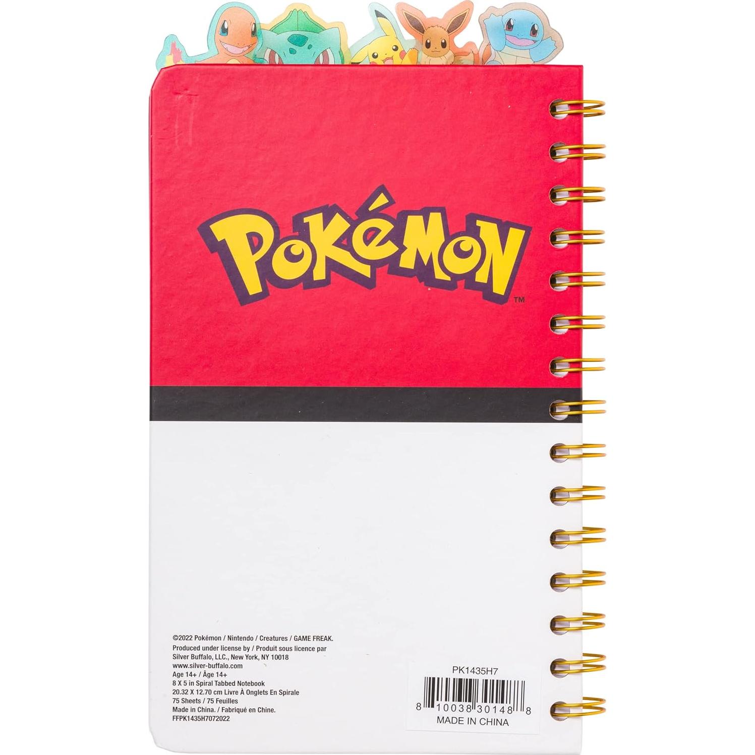 Cuaderno de Anillas Pokemon Pokeball Starters 12.7x20.3cm
