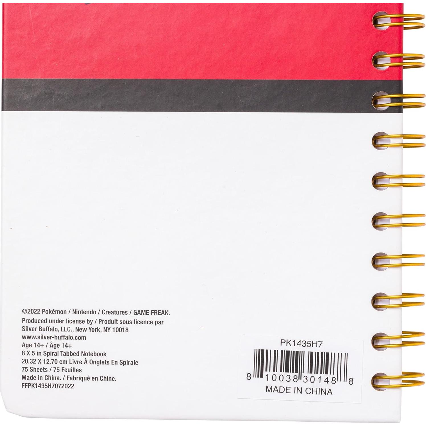 Cuaderno de Anillas Pokemon Pokeball Starters 12.7x20.3cm