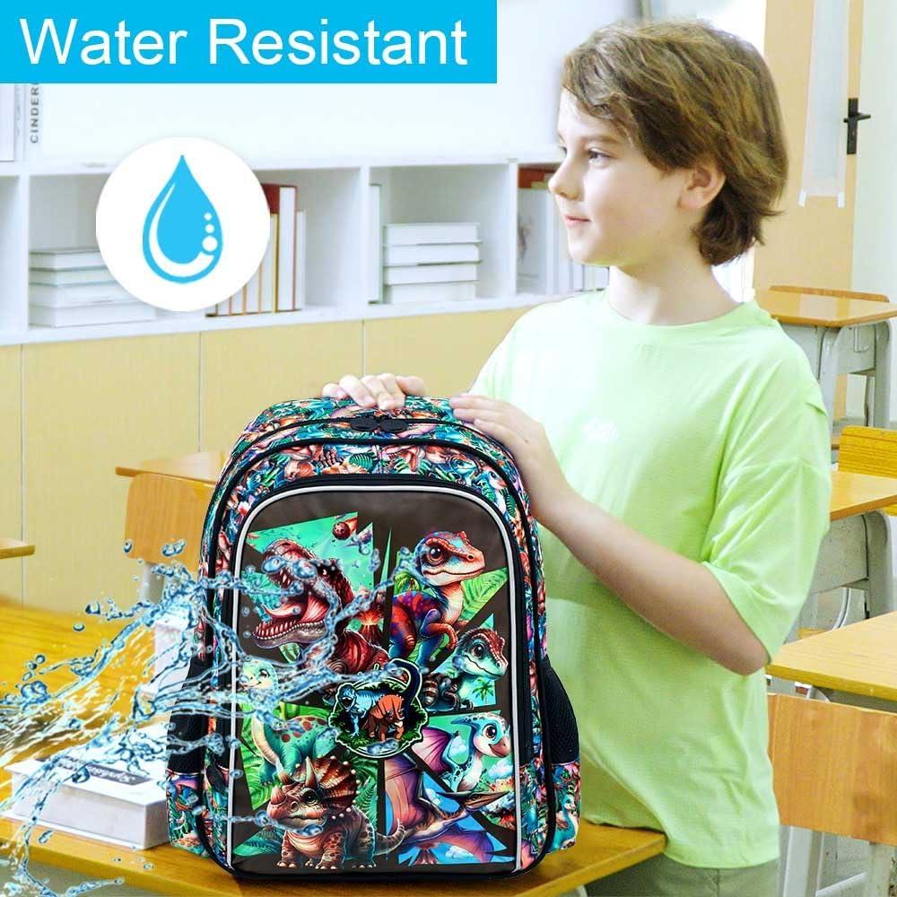 AGSDON Set de Mochilas para Niños 3 en 1 Dinosaurio 30.48cm