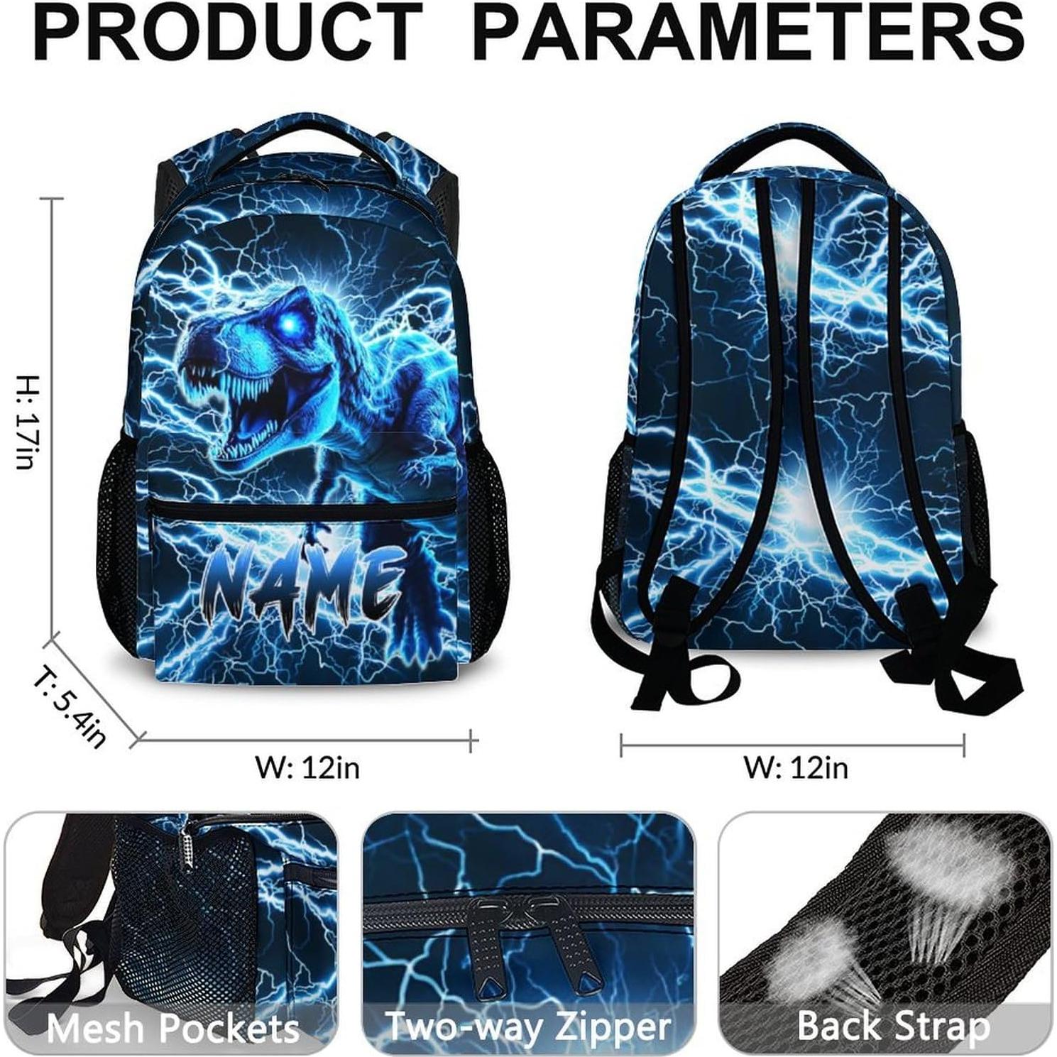 Mochila Dinosaurio Personalizada 43 cm para Niños - CustomJoy