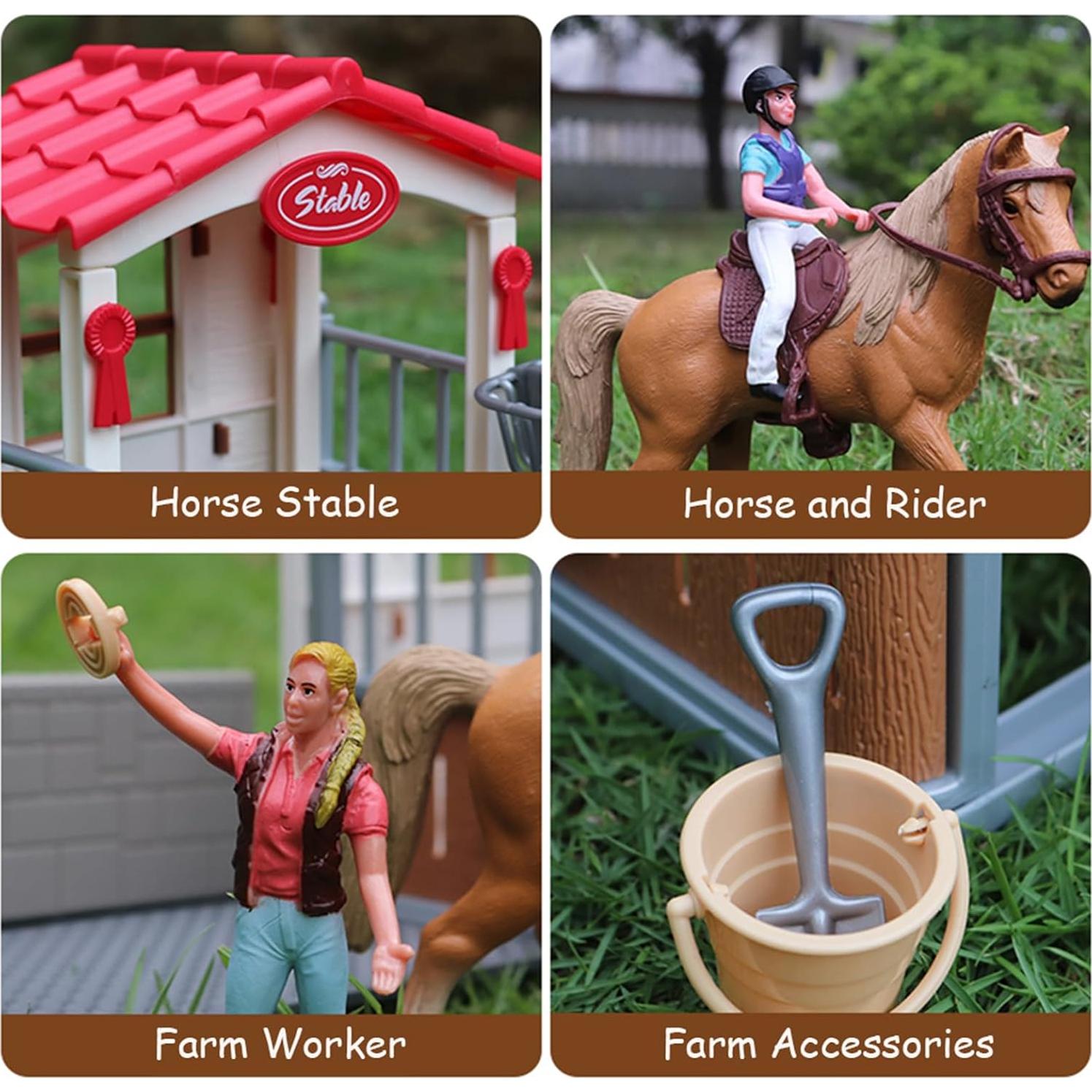 Set de Juguetes de Caballos SCAHOW 31 Piezas Educativos