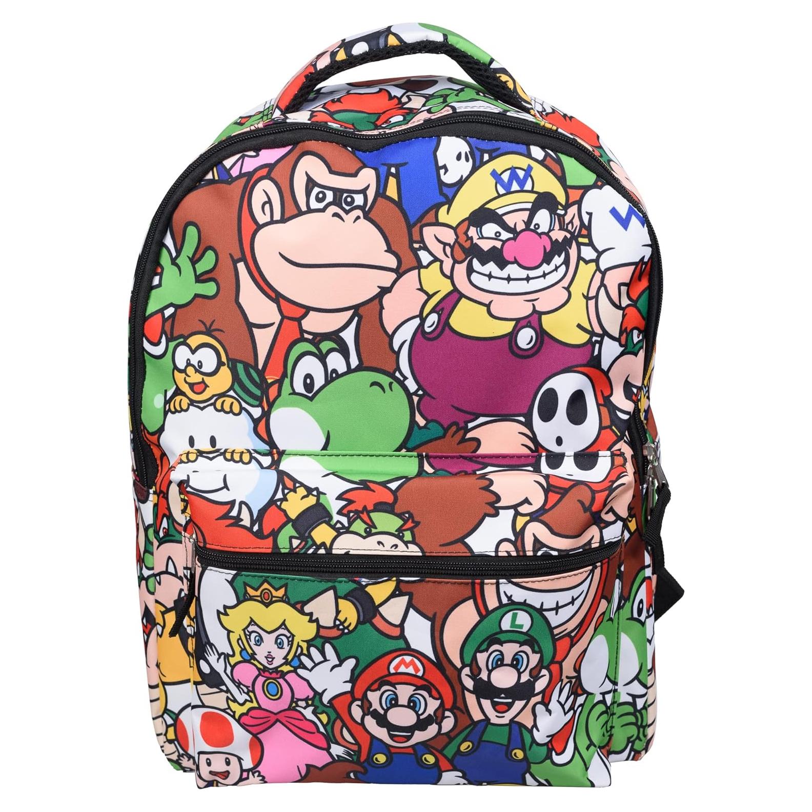 Mochila Escolar Super Mario Nintendo 40.64 cm Acolchada