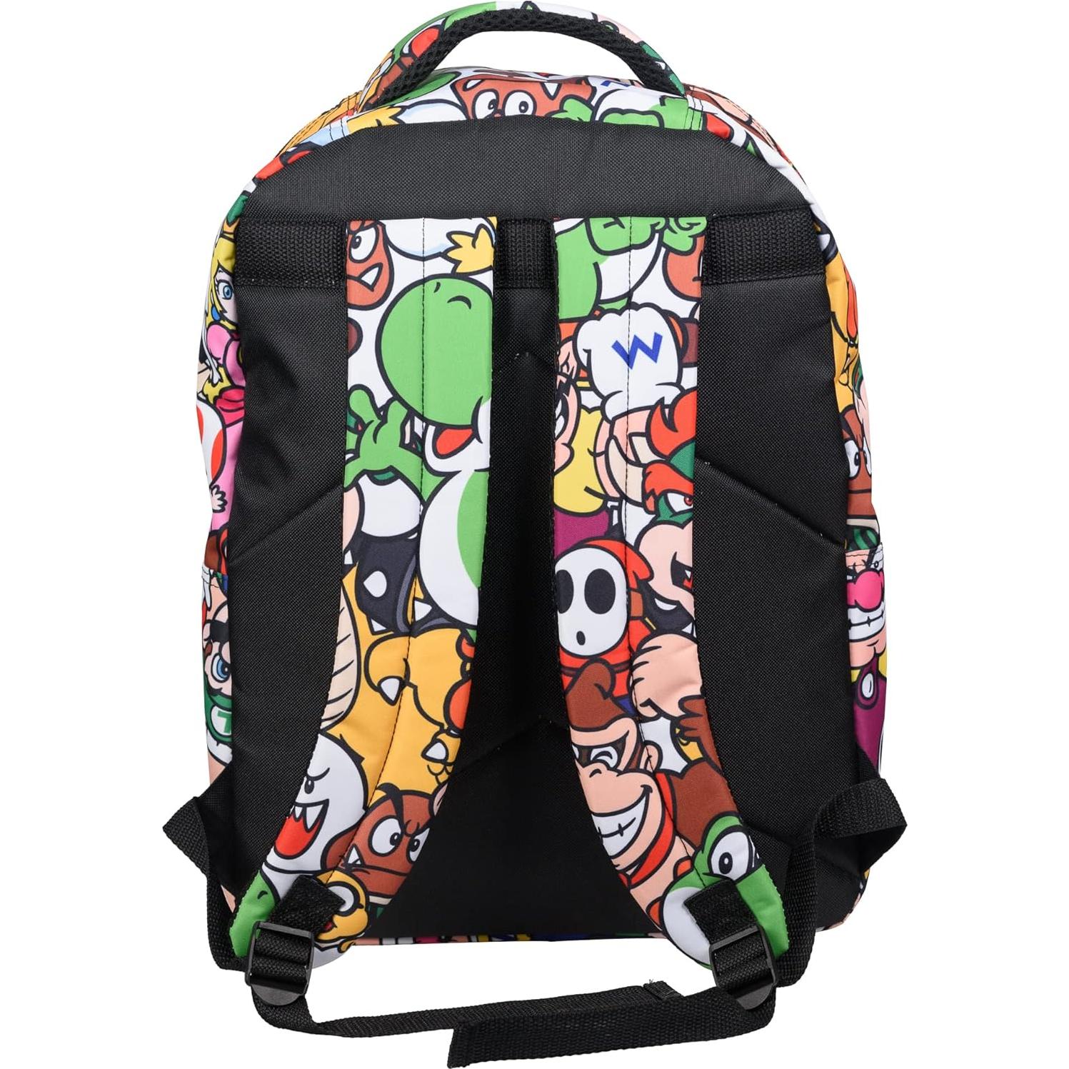Mochila Escolar Super Mario Nintendo 40.64 cm Acolchada