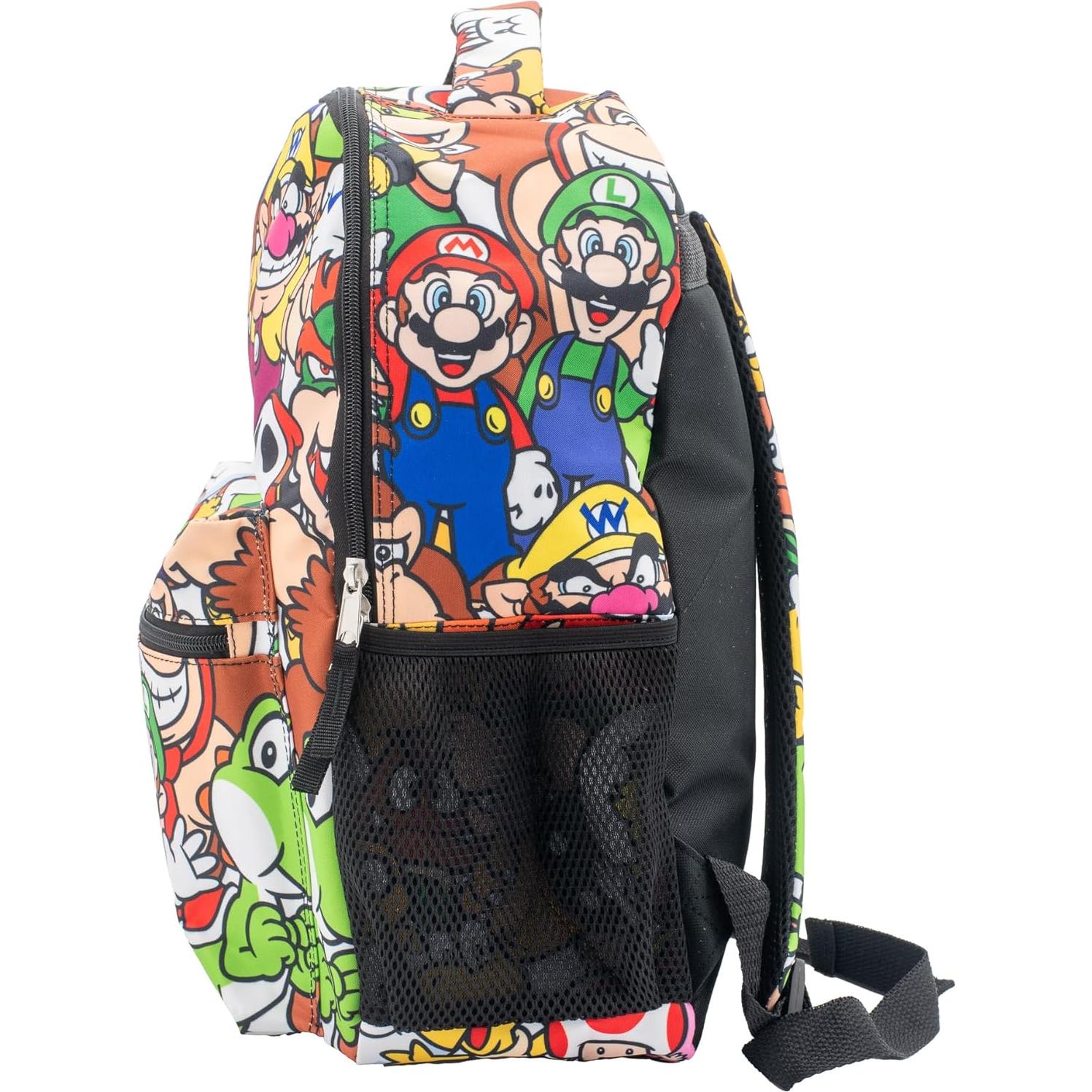 Mochila Escolar Super Mario Nintendo 40.64 cm Acolchada