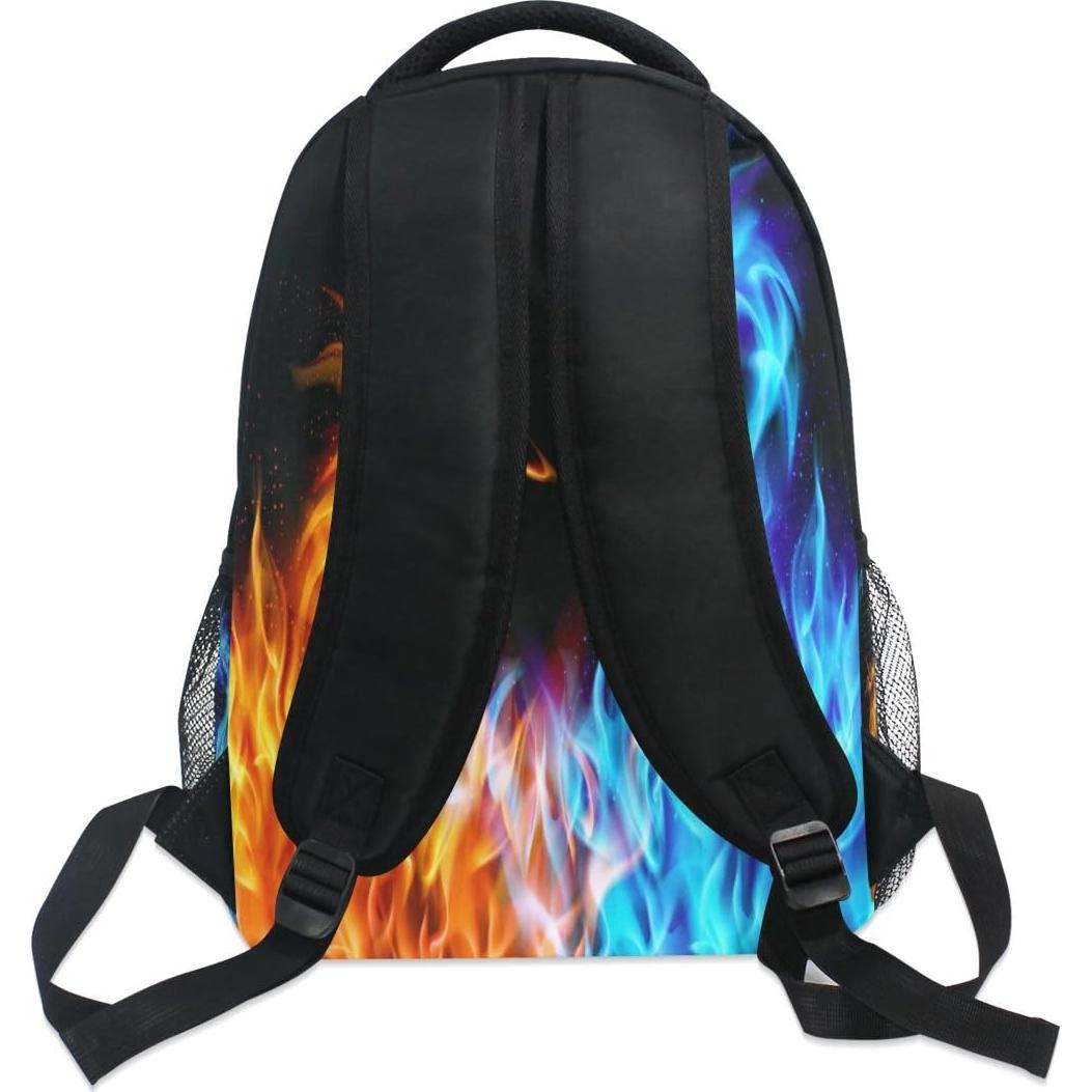 Mochila Escolar Kcldeci Dragón de Fuego 20L para Niños 4-12 Años