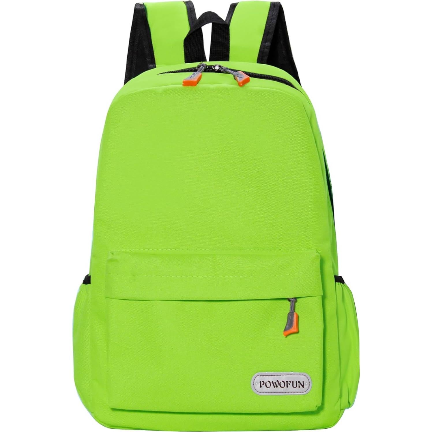 Mochila Infantil Verde Oxford 40x26x13cm para Escuela