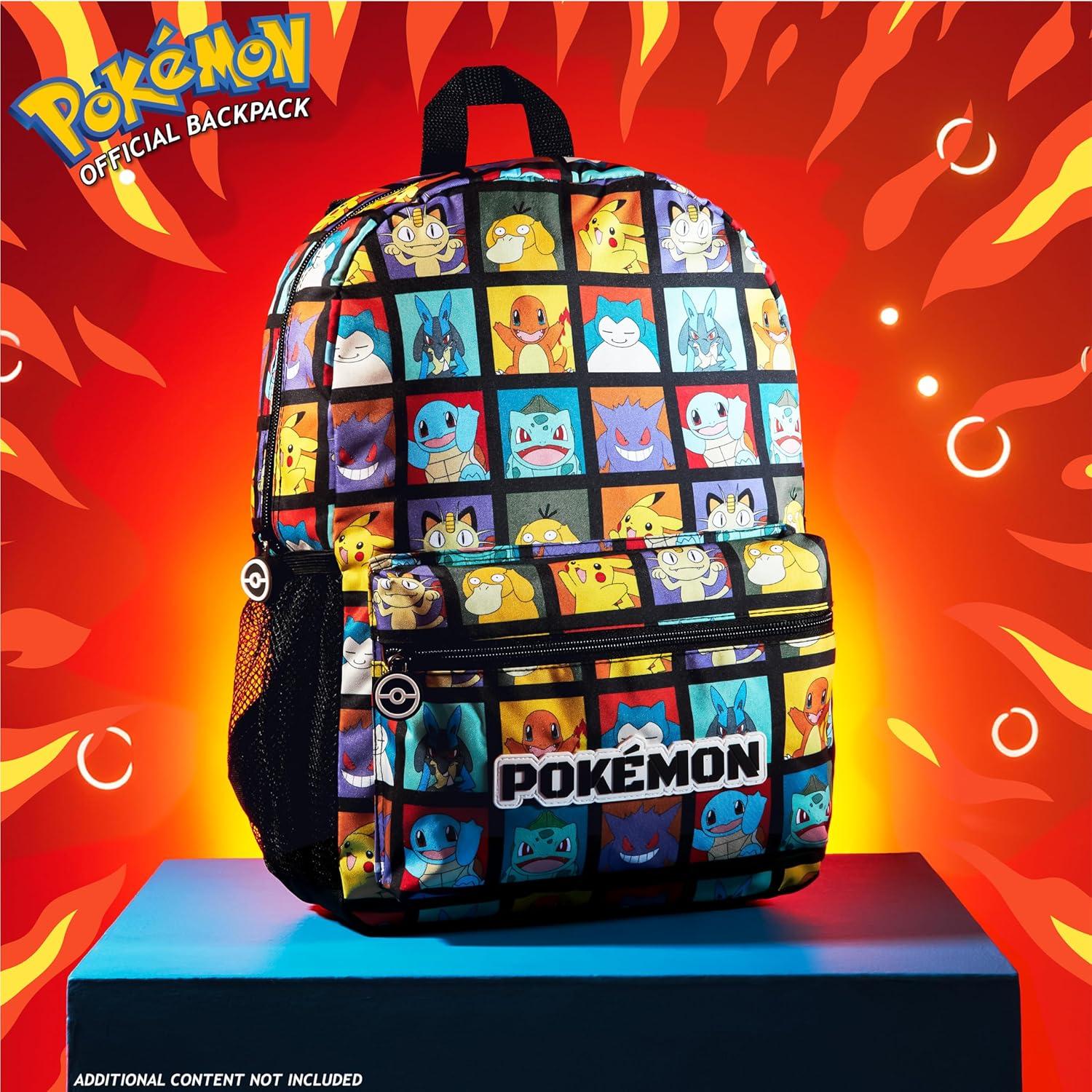 Mochila Escolar Pokemon Pikachu 40x28x10 cm para Niños