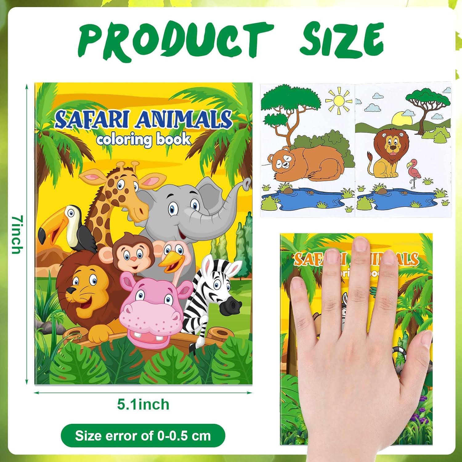 Fulmoon 72 Libros para Colorear Animales + 72 Crayones