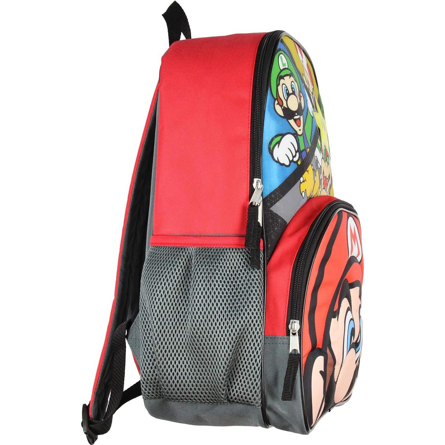 Mochila Escolar Super Mario Bioworld 16" con Luz LED