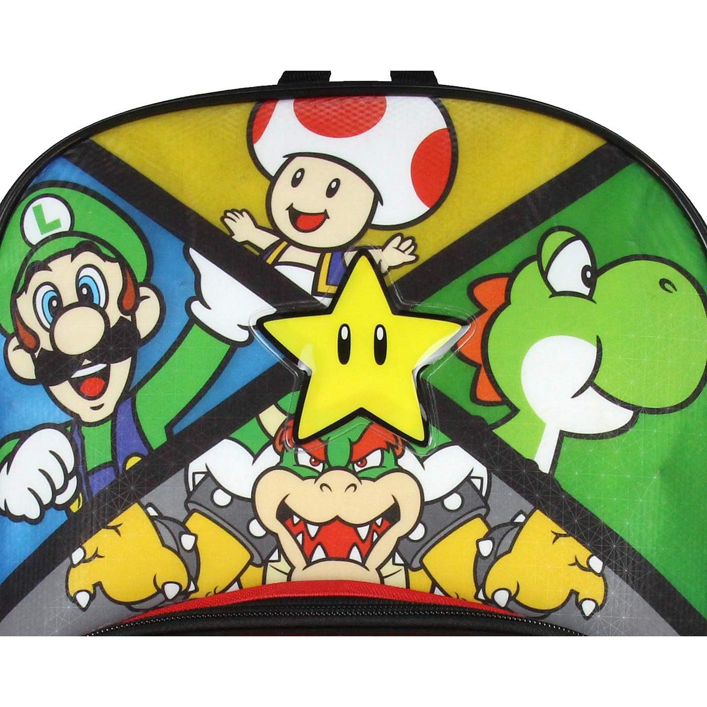 Mochila Escolar Super Mario Bioworld 16" con Luz LED