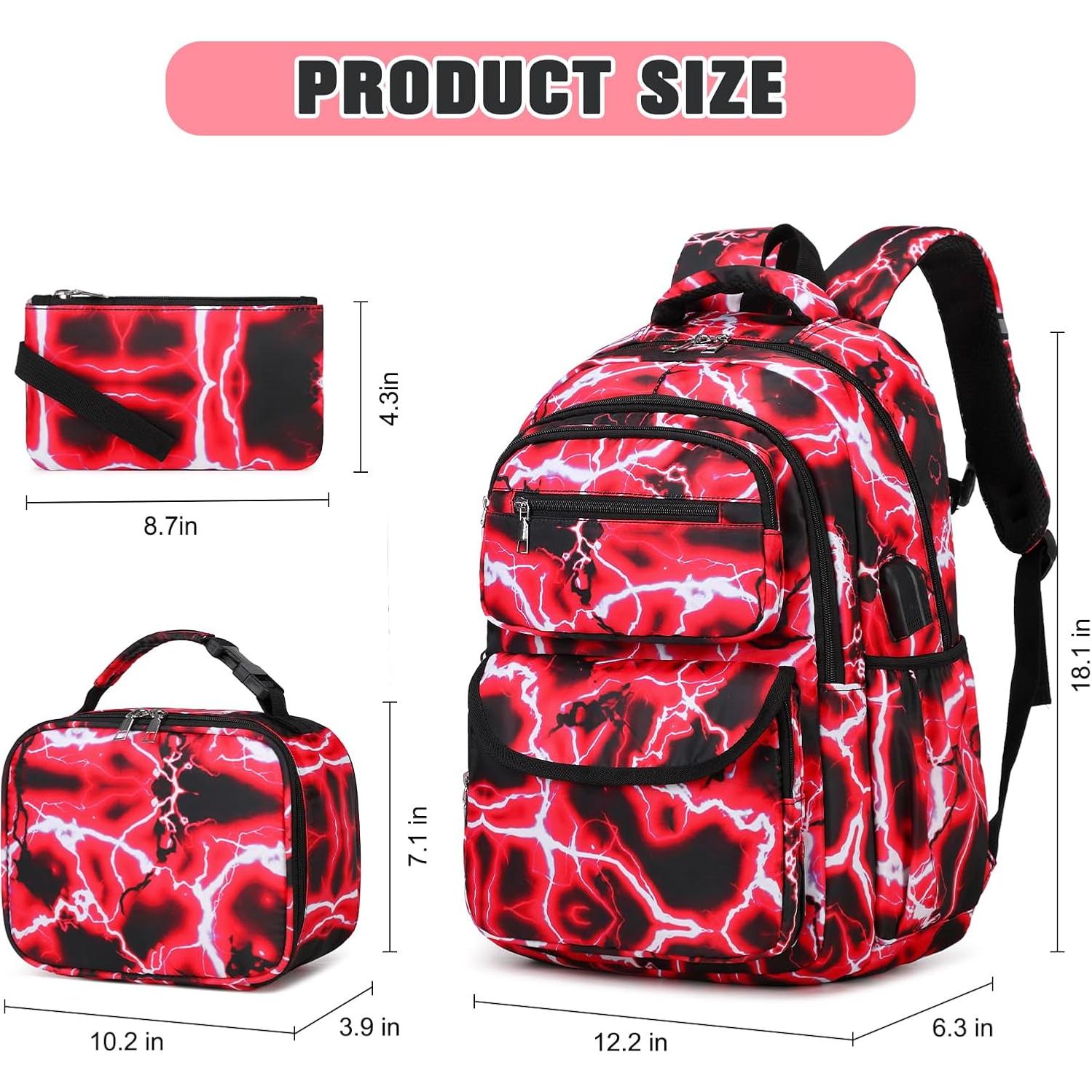 Mochila Escolar Bevalsa para Niños con Estuche y Bolsa Almuerzo