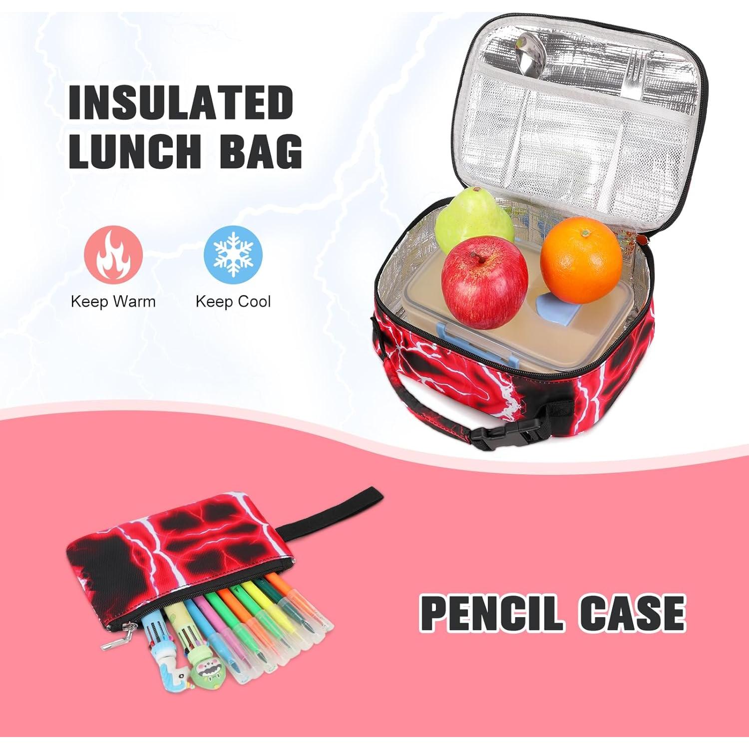 Mochila Escolar Bevalsa para Niños con Estuche y Bolsa Almuerzo