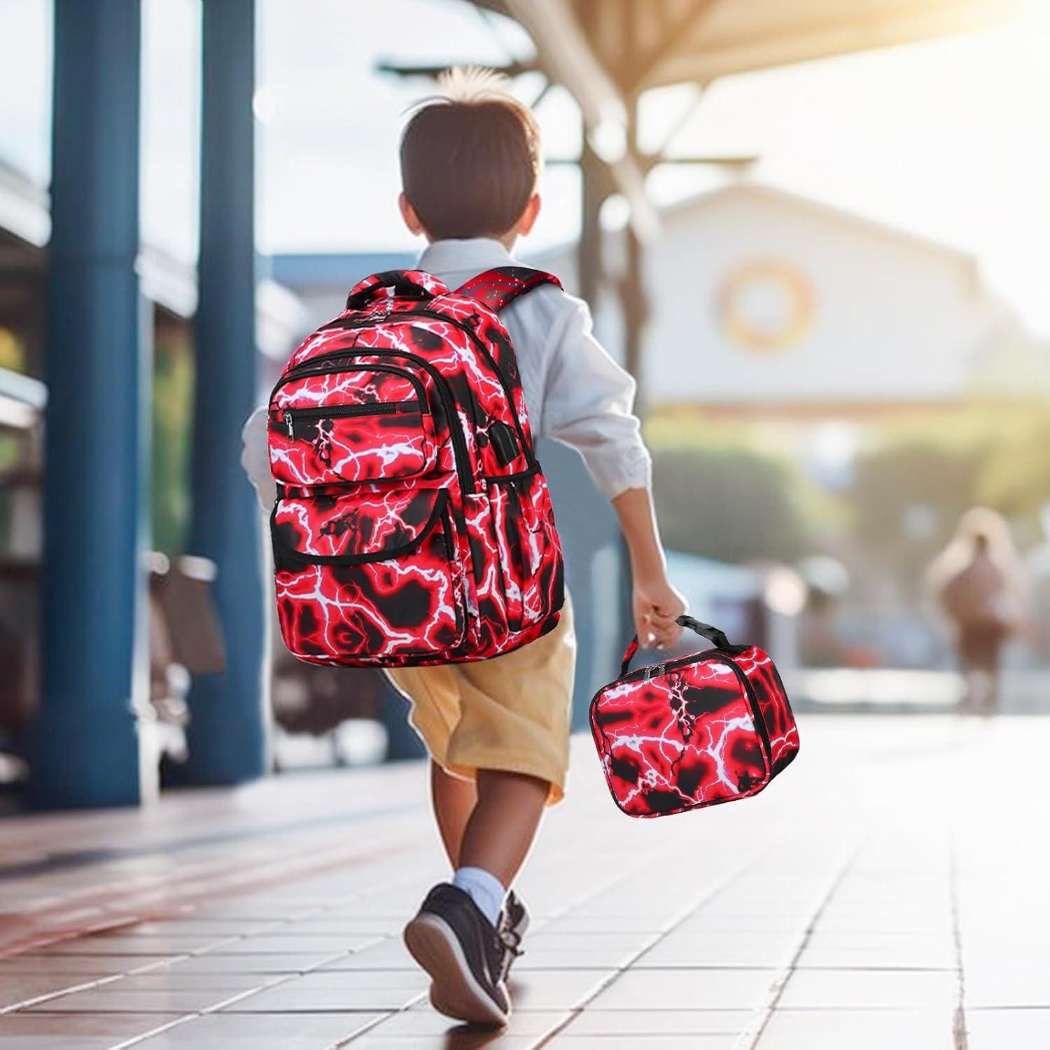 Mochila Escolar Bevalsa para Niños con Estuche y Bolsa Almuerzo