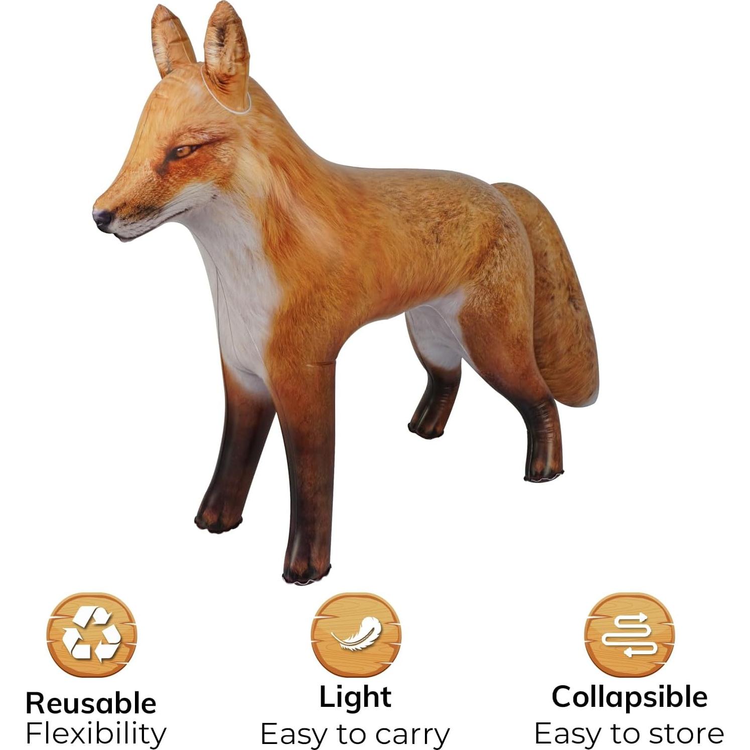 Zorro Rojo Ártico Inflable HOHQB 99 cm Realista para Fiestas