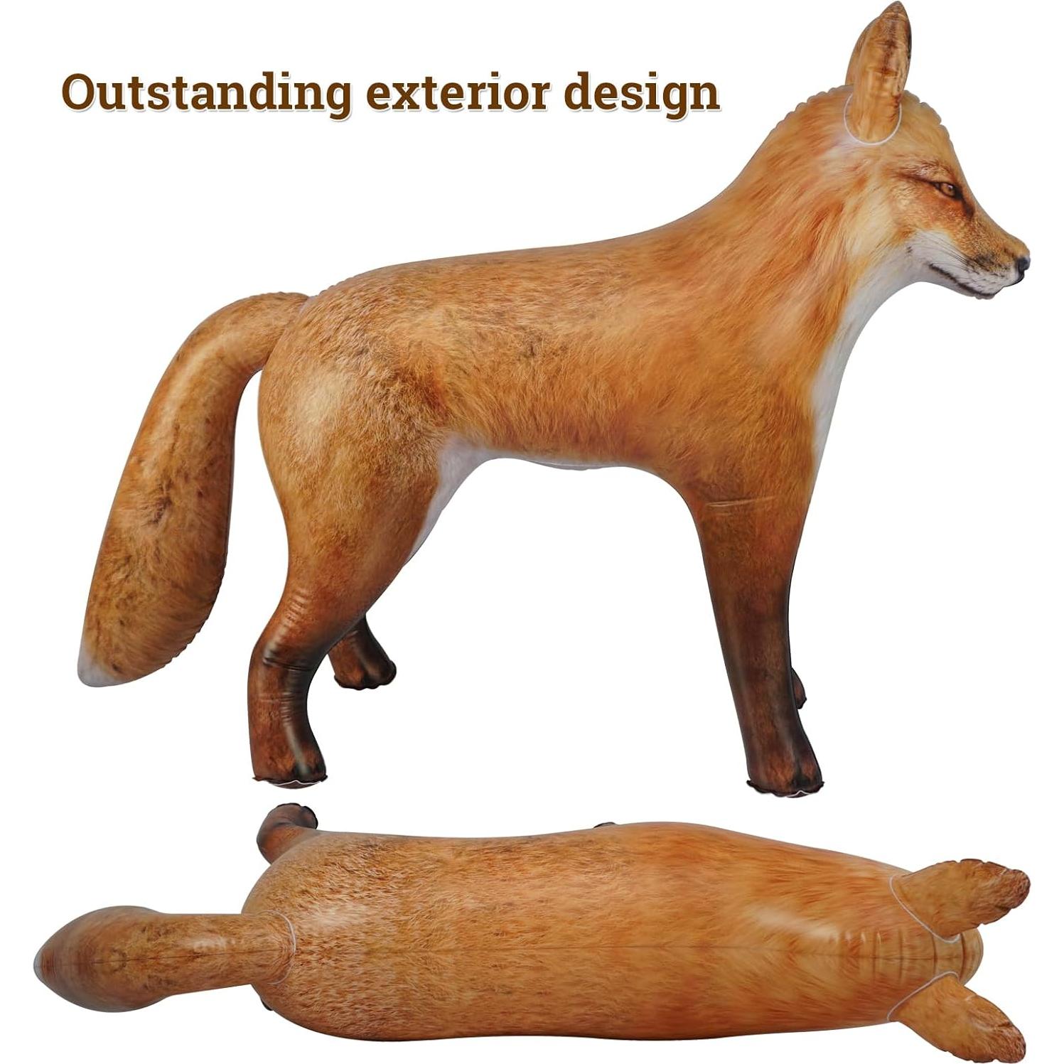 Zorro Rojo Ártico Inflable HOHQB 99 cm Realista para Fiestas