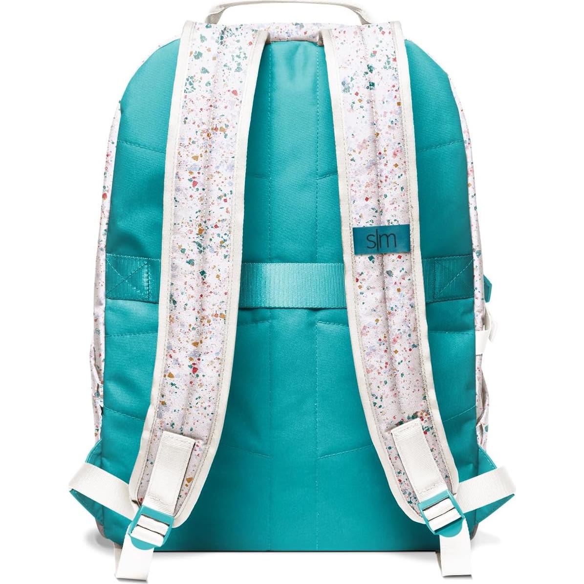 Mochila Simple Modern Ellis 25L para escuela y viajes - Terrazzo crema