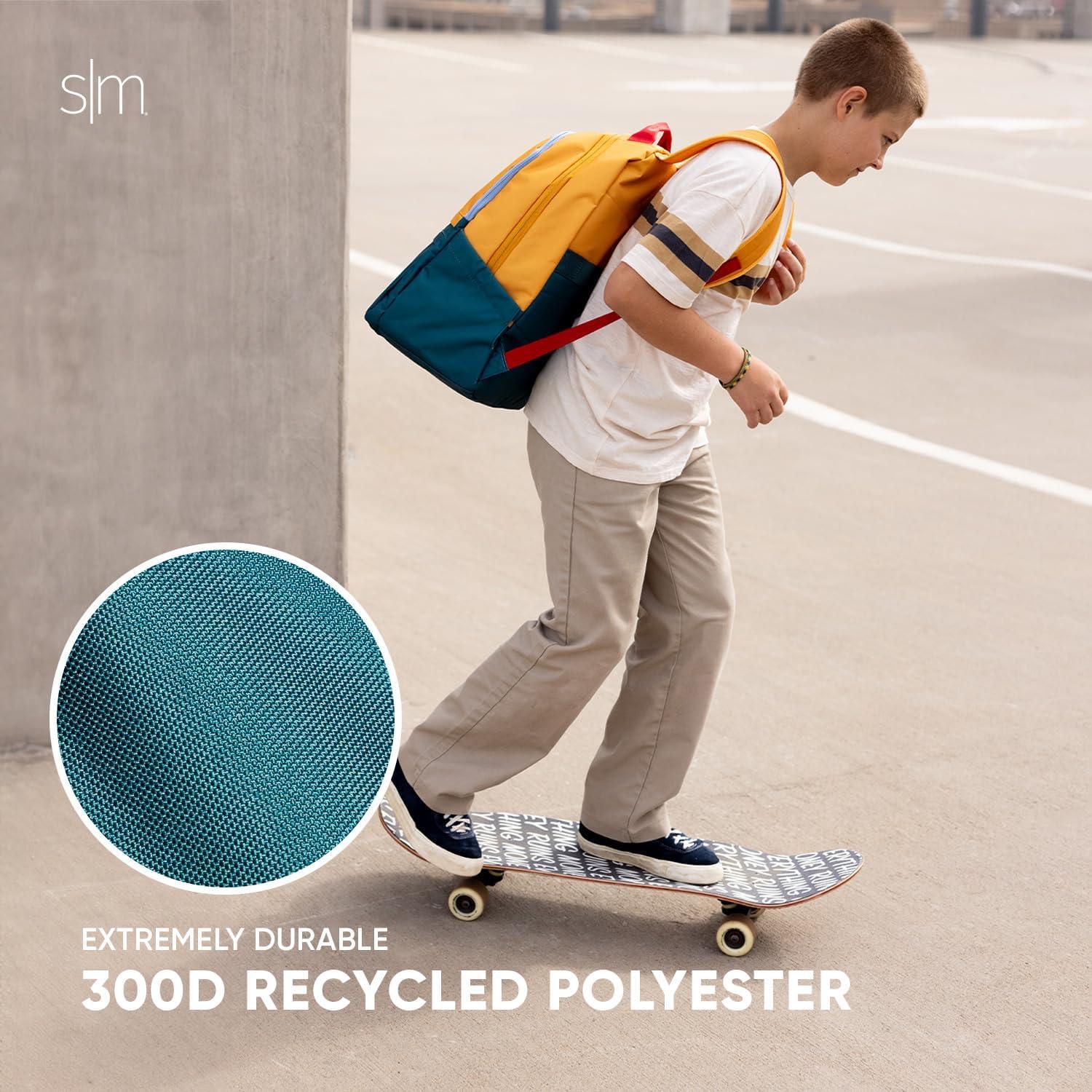 Mochila Simple Modern Ellis 25L para escuela y viajes - Terrazzo crema