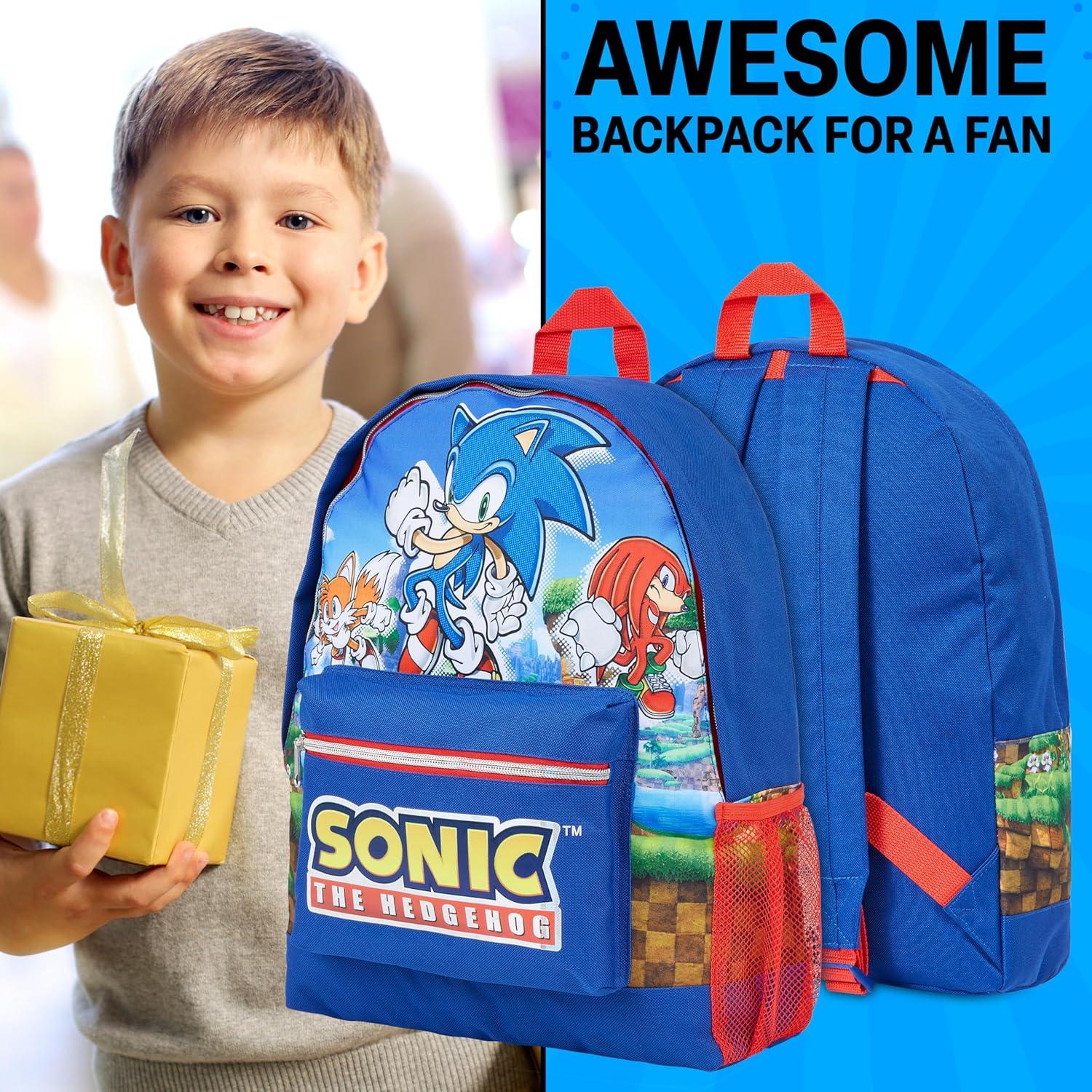 Mochila Escolar Sonic The Hedgehog Azul Oscuro 40x31x10 cm