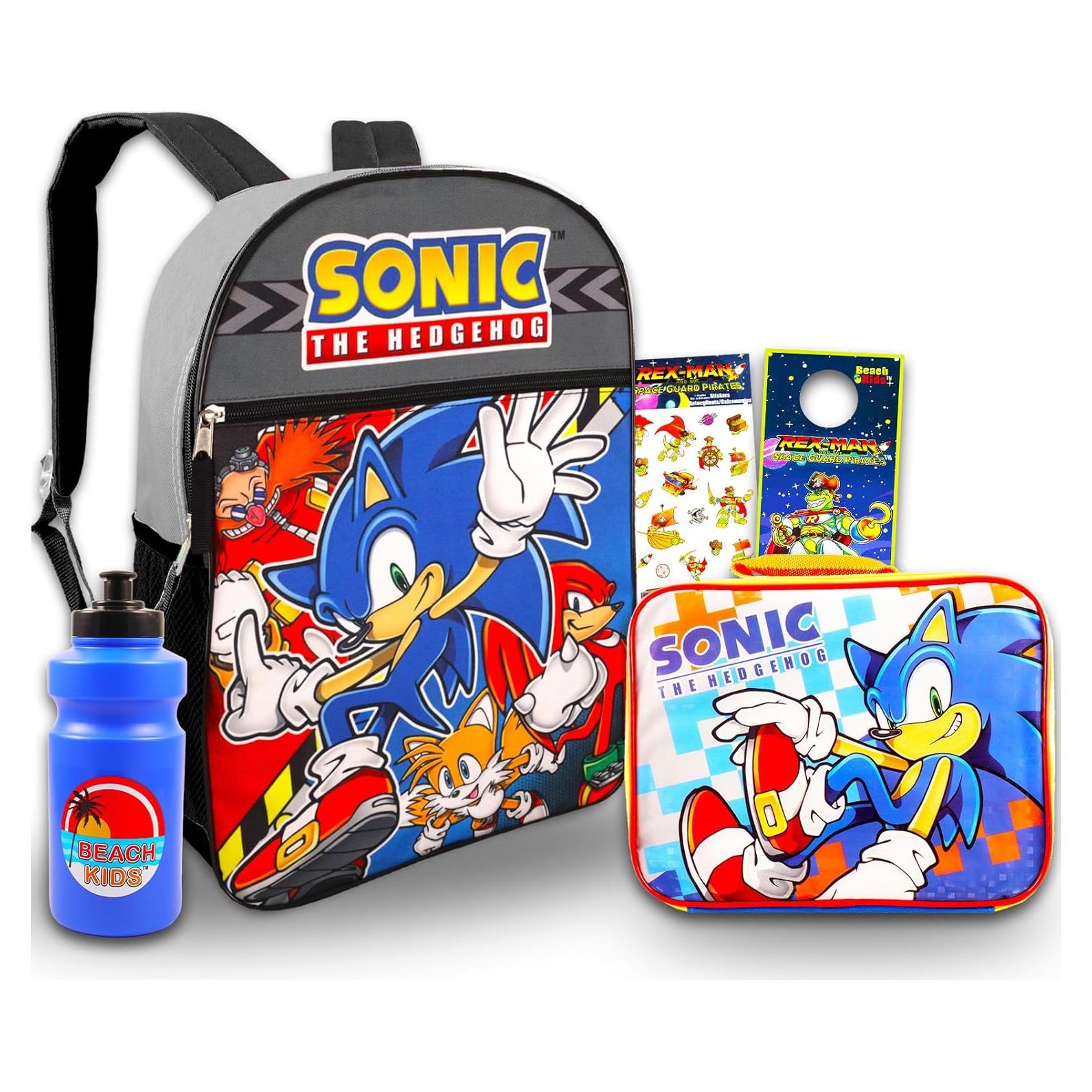 Mochila Sonic the Hedgehog 16" (40.64 cm) + Lonchera y Más