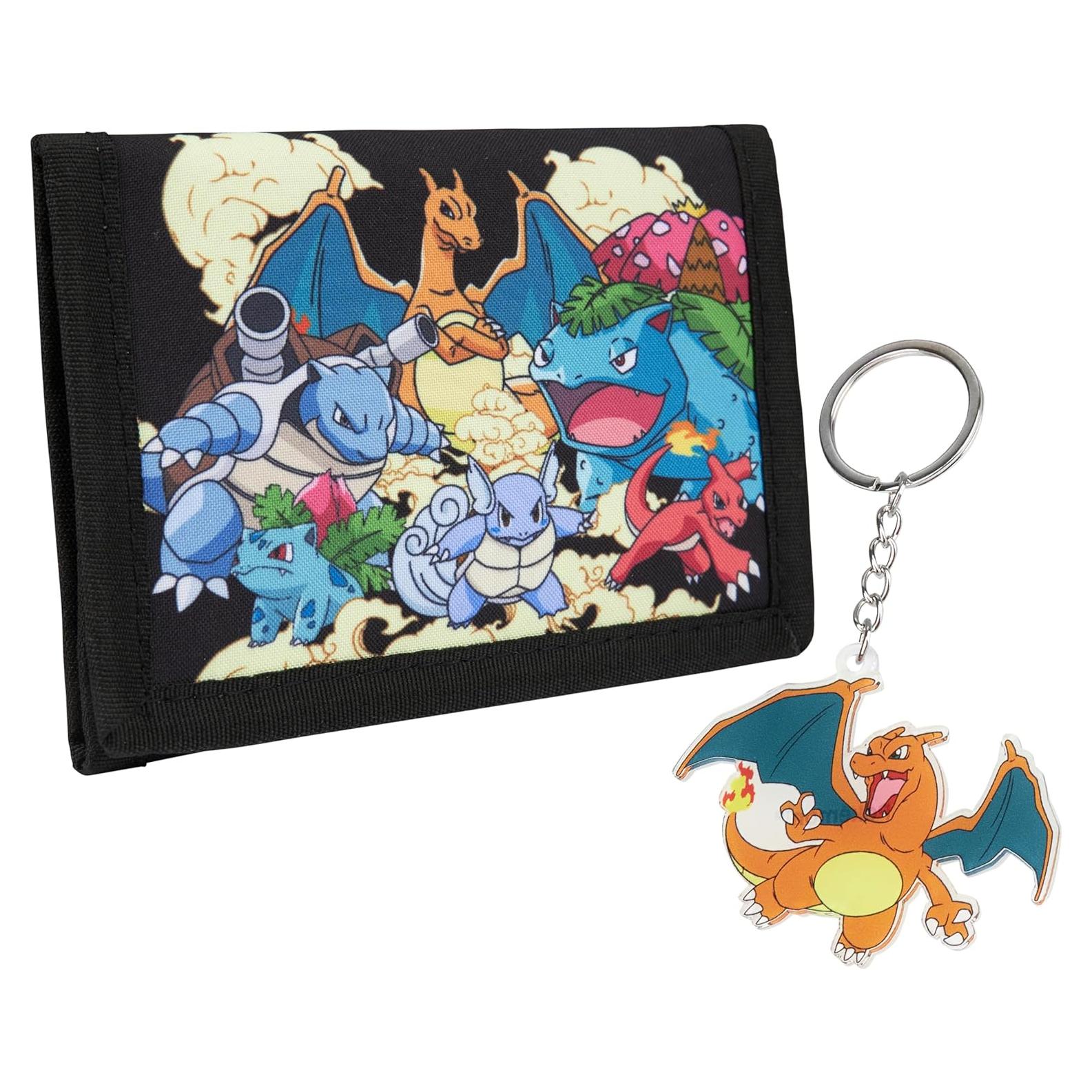 Conjunto Cartera Trifold y Llavero Pokémon Niños - Pikachu