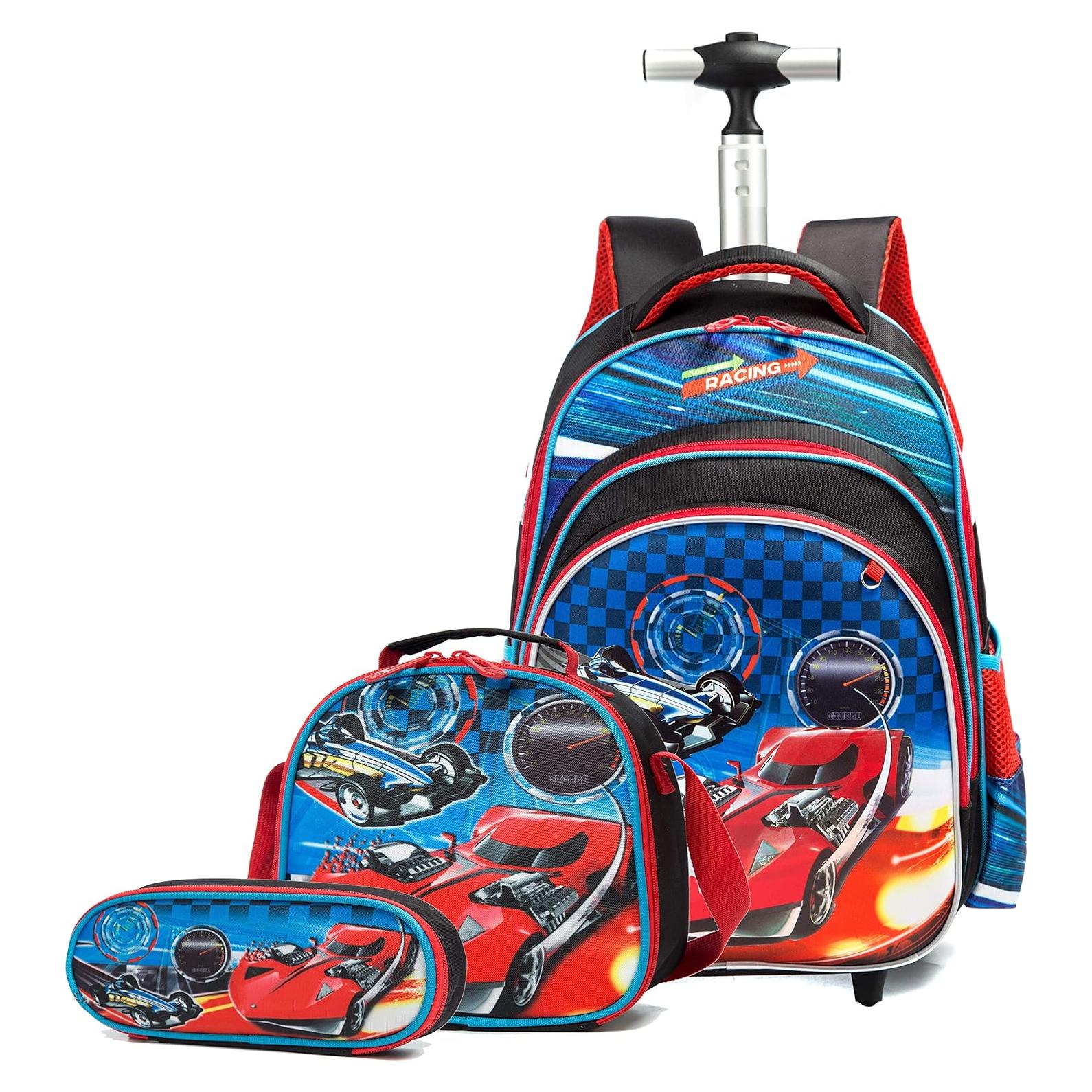 Mochila Rodante para Niños Meetbelify Rojo Coche 42x30x19cm