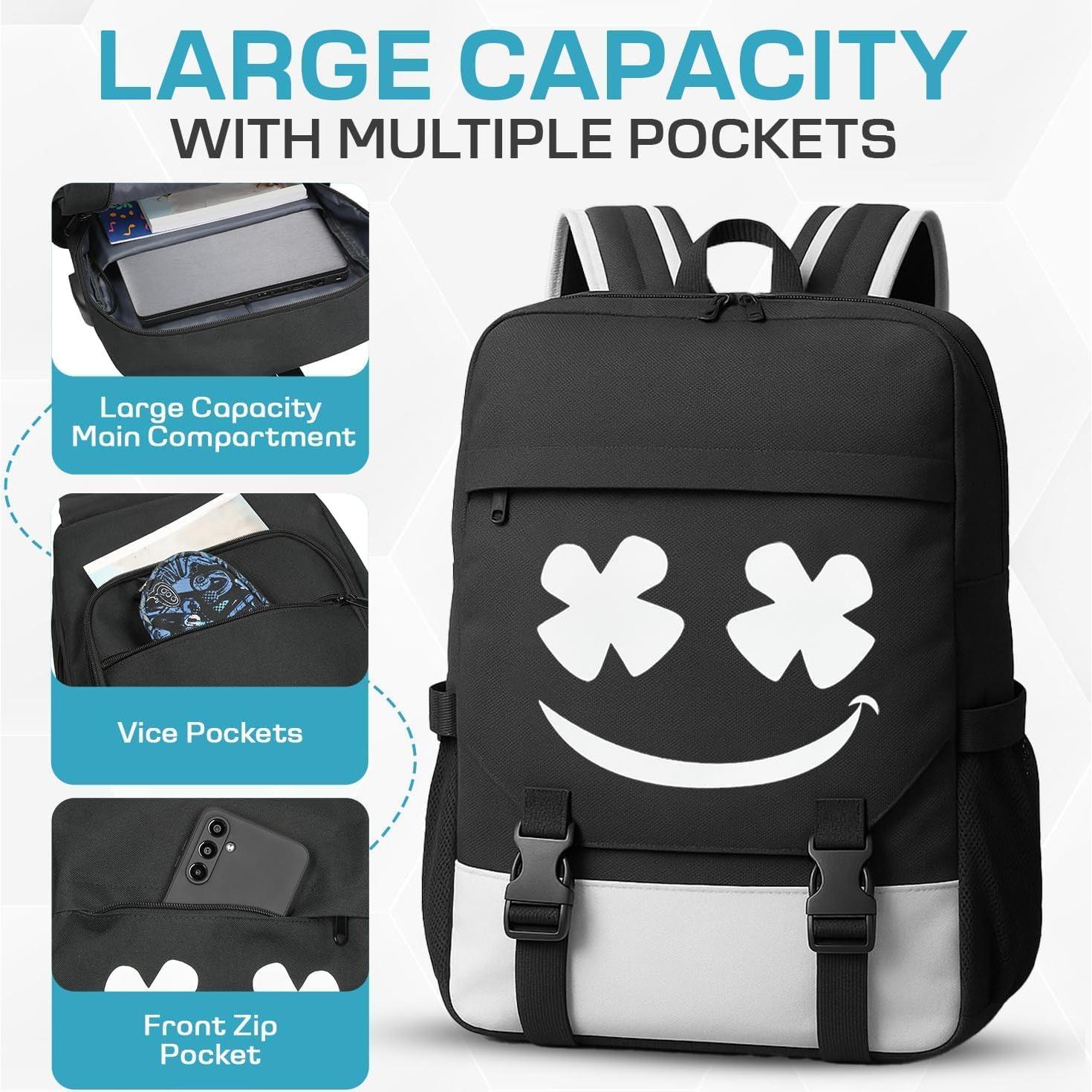 Mochila Escolar 3en1 Glowindark Luminosa Impermeable USB