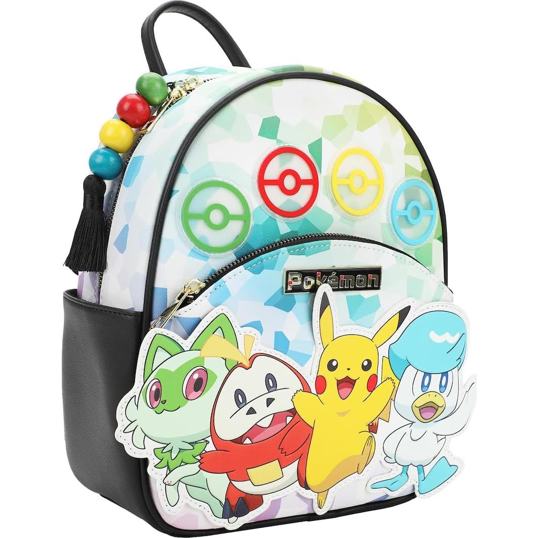 Mochila Mini Tie-Dye Pokémon Bioworld con Sprigatito y Pikachu