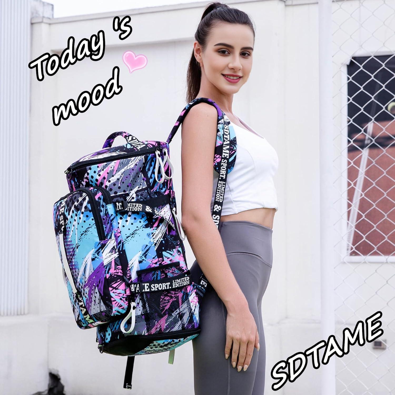 Bolsa de gimnasio SDTAME tipo duffle multicolor 33x20x12.5cm