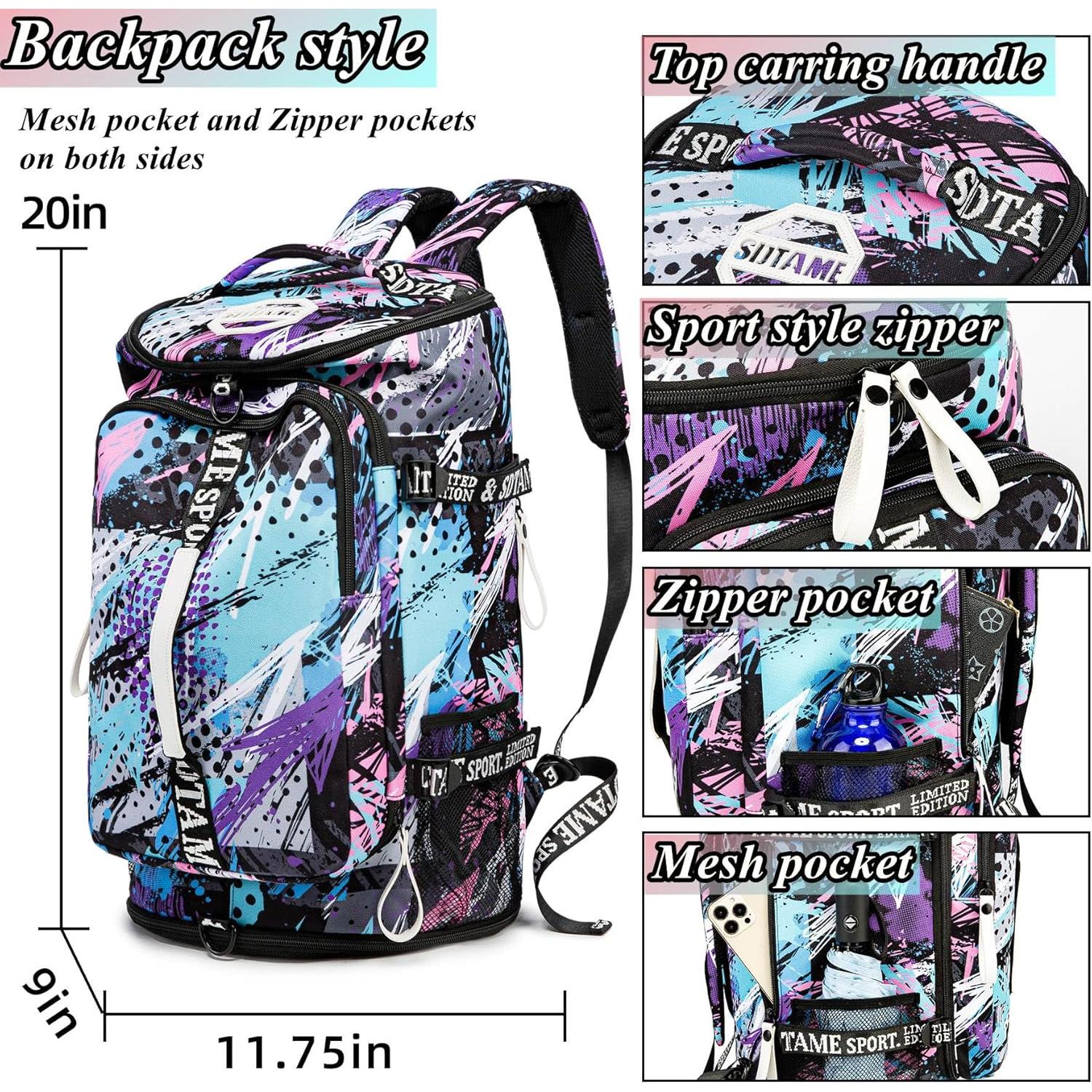 Bolsa de gimnasio SDTAME tipo duffle multicolor 33x20x12.5cm