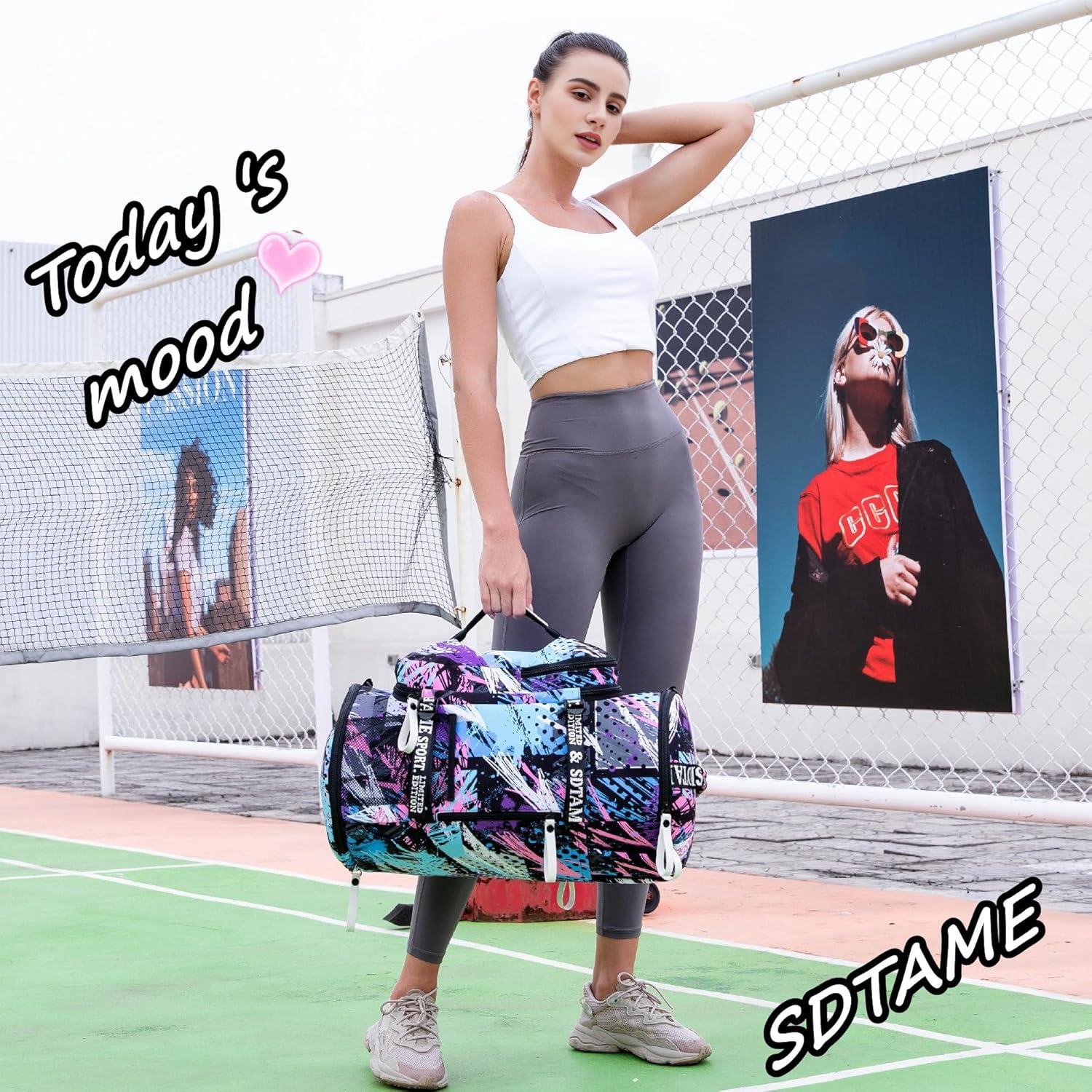 Bolsa de gimnasio SDTAME tipo duffle multicolor 33x20x12.5cm