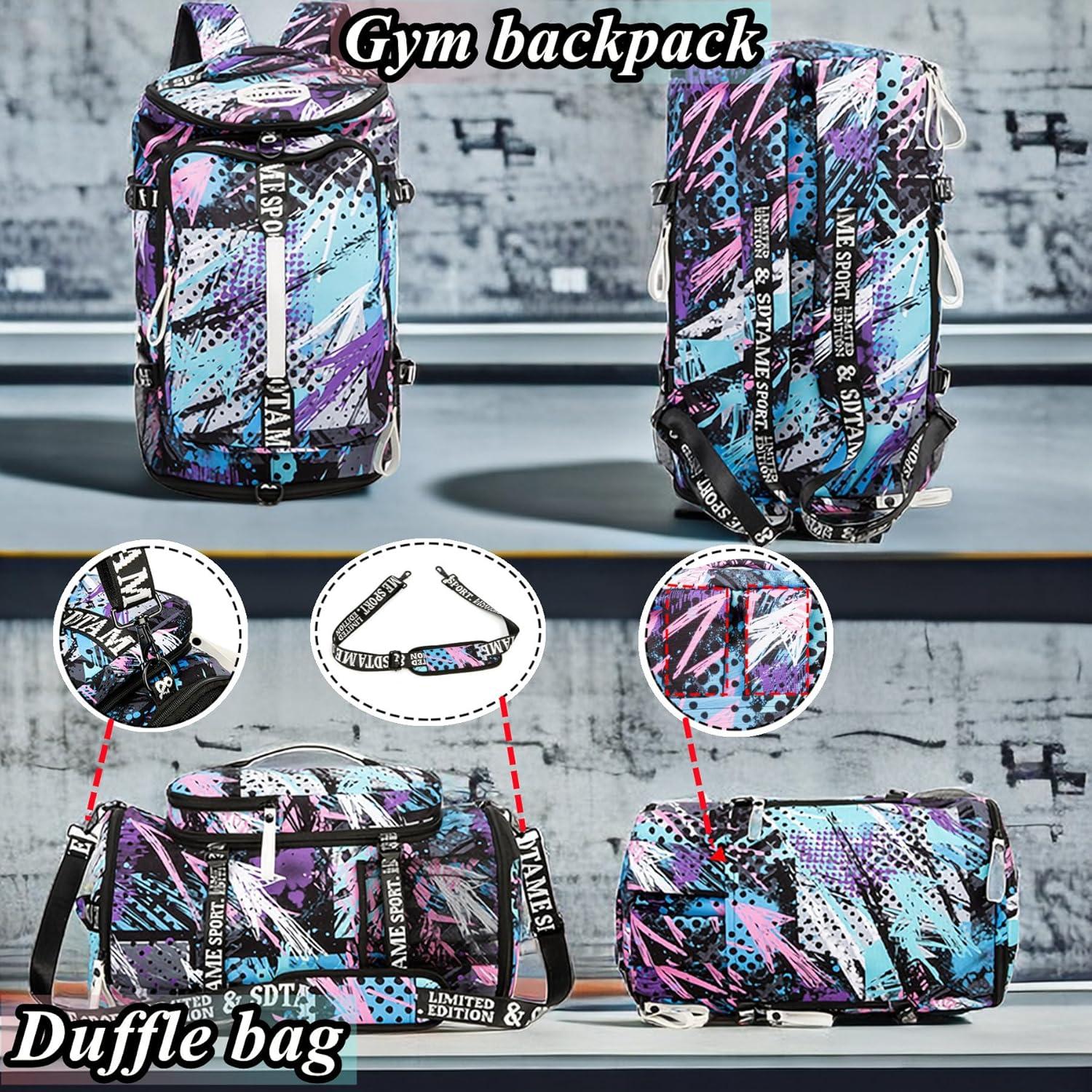 Bolsa de gimnasio SDTAME tipo duffle multicolor 33x20x12.5cm