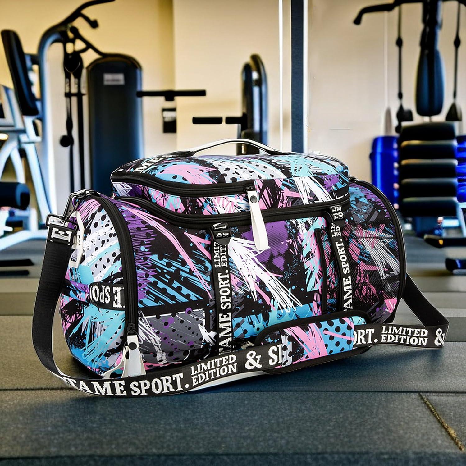 Bolsa de gimnasio SDTAME tipo duffle multicolor 33x20x12.5cm