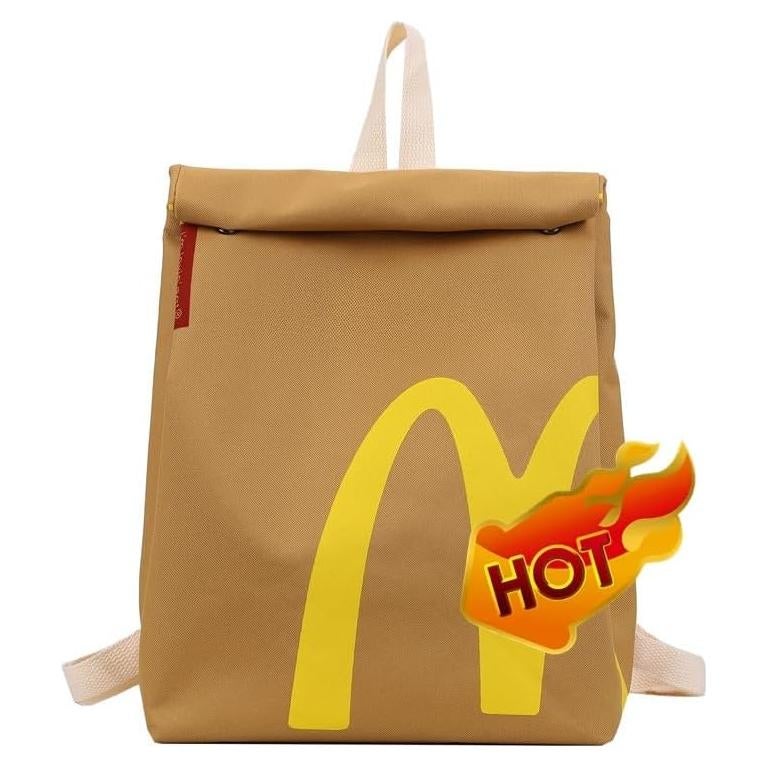 Mochila de Lona Impermeable Geraeg 35x30 cm Amarilla