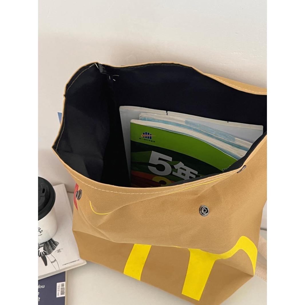 Mochila de Lona Impermeable Geraeg 35x30 cm Amarilla