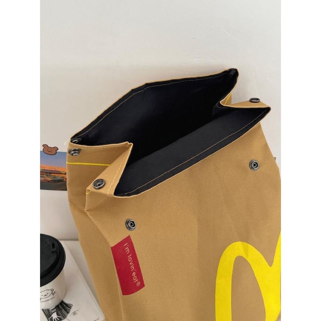 Mochila de Lona Impermeable Geraeg 35x30 cm Amarilla