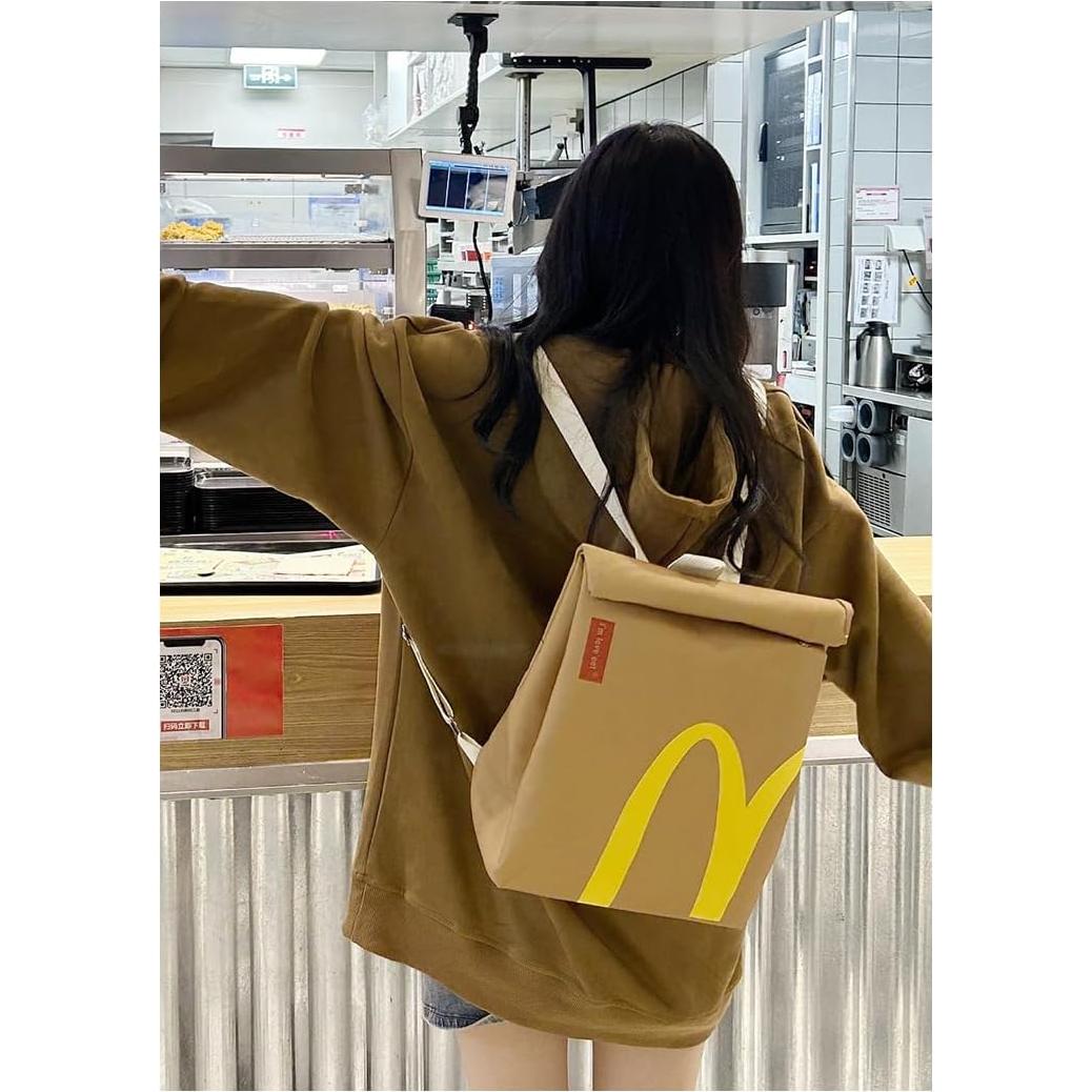 Mochila de Lona Impermeable Geraeg 35x30 cm Amarilla