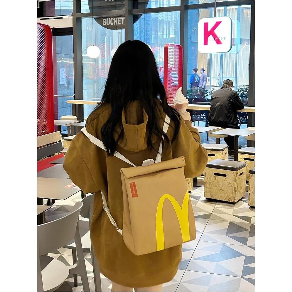 Mochila de Lona Impermeable Geraeg 35x30 cm Amarilla