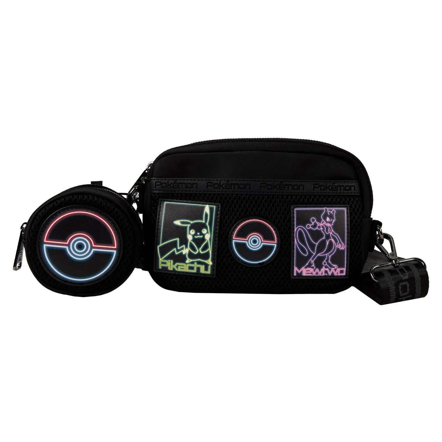 Bolso Bandolera Loungefly Pokémon Neon Brilla en la Oscuridad