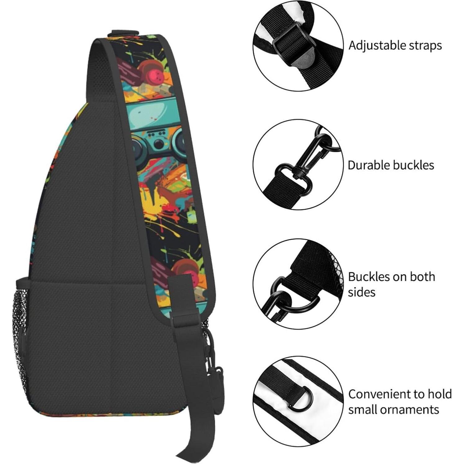 Mochila Cruzada Unisex Betyiwling Vintage 18.3x8.9x38.9 cm