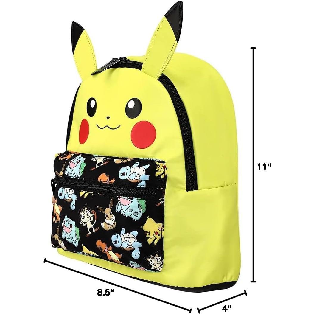 Mochila Mini Pikachu 3D Pokemon 21.6x27.9cm Unisex