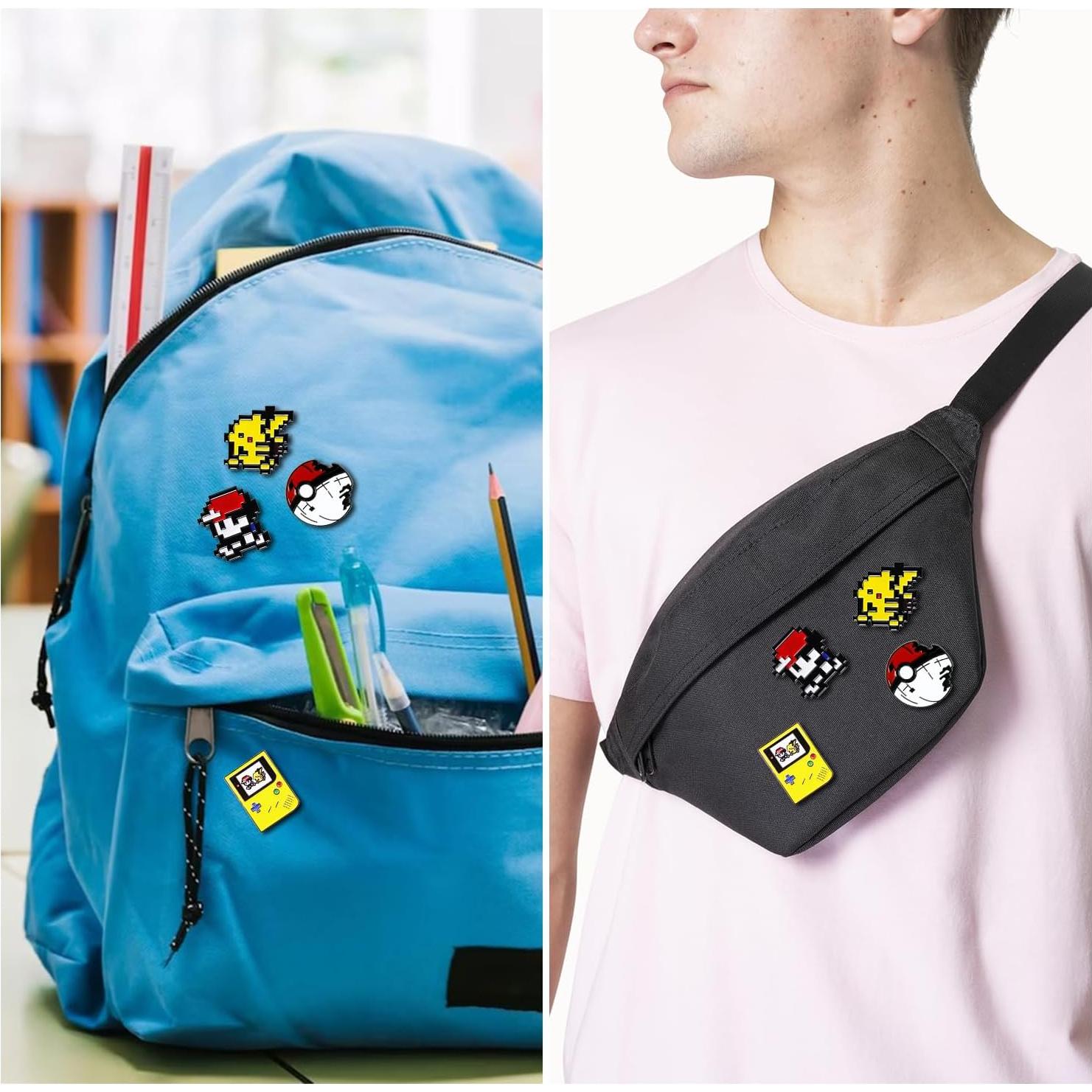 Pines de esmalte Pounchi Pixel Game - 4 Pcs - Insignias de personajes