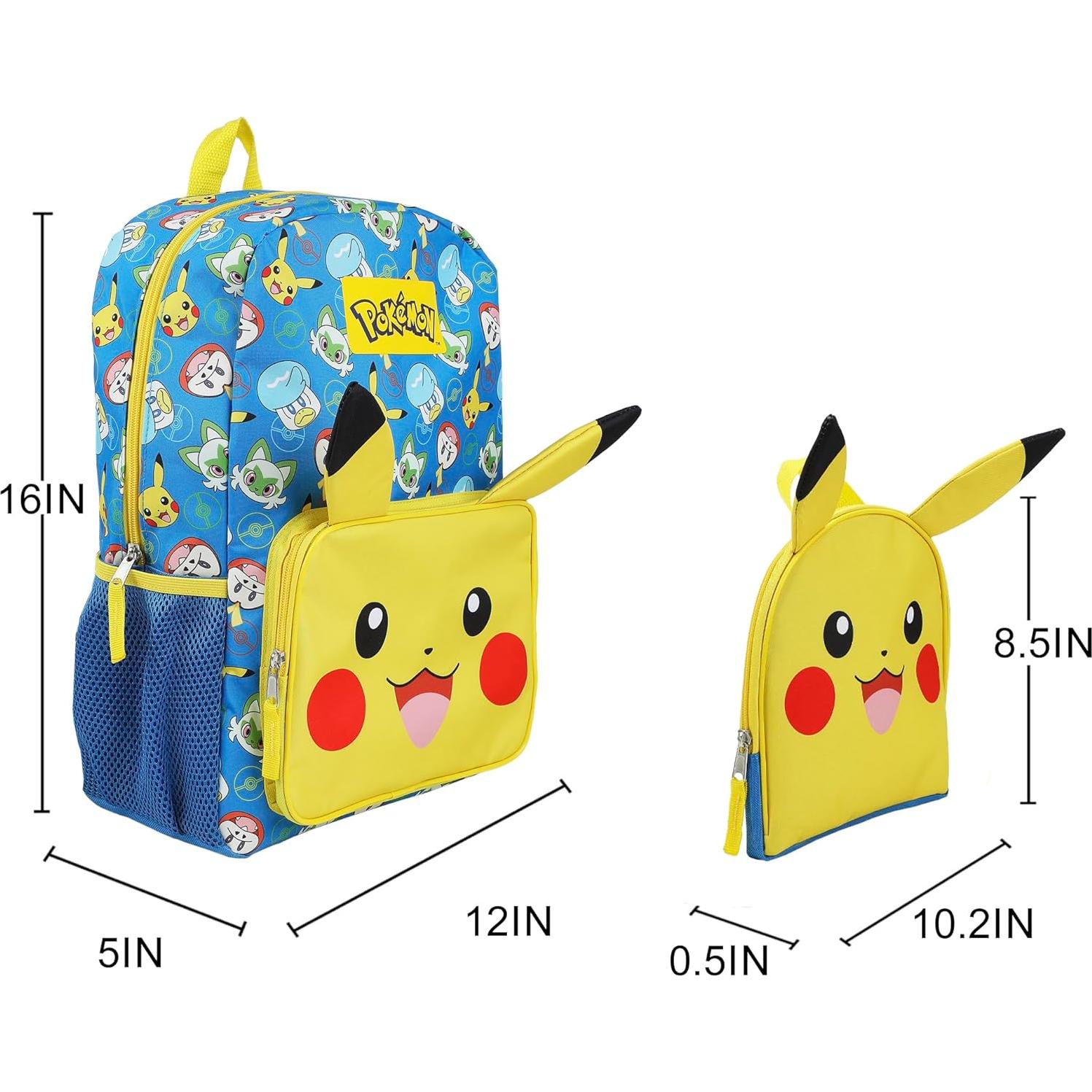 Mochila y Estuche Pikachu Bioworld 2 Piezas 40 cm para Niños