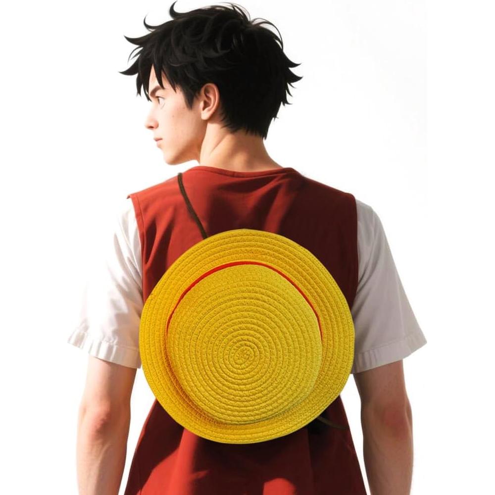 Mochila Sombrero de Paja Anime 3 en 1 + Estuche + Pin