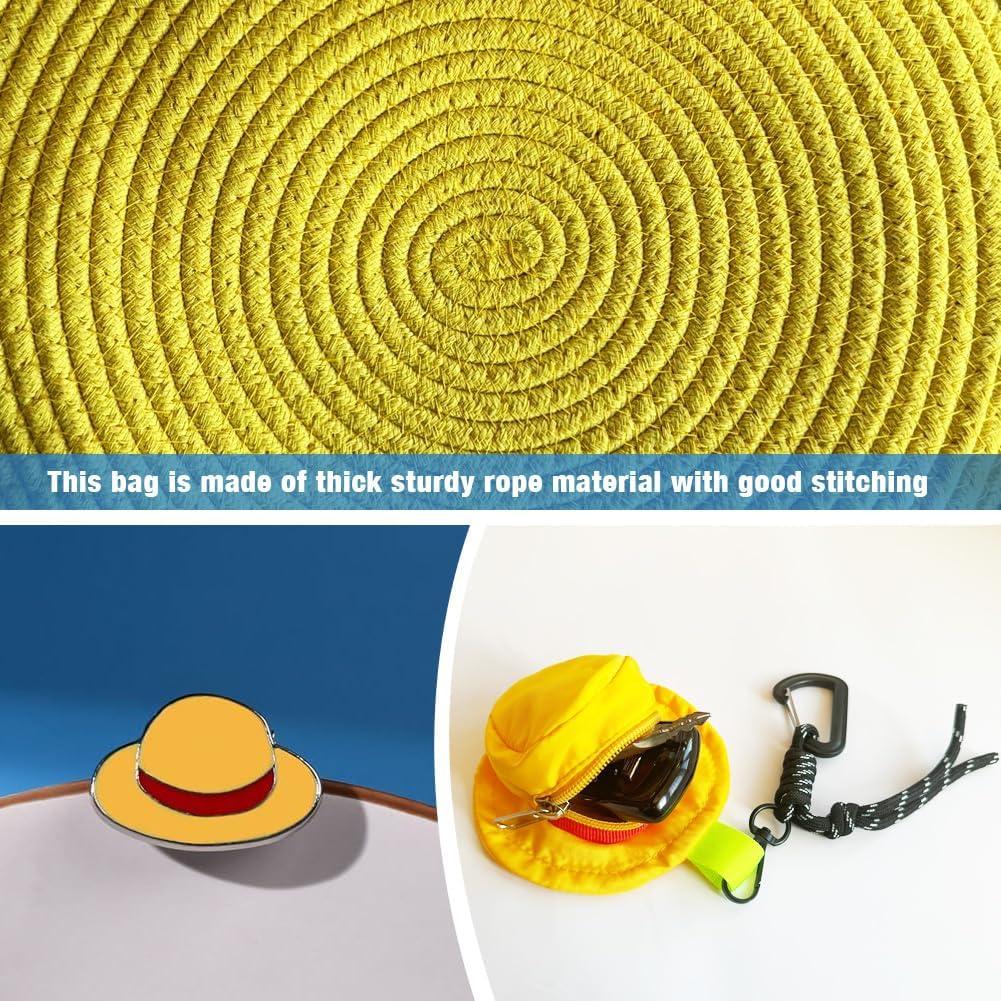 Mochila Sombrero de Paja Anime 3 en 1 + Estuche + Pin