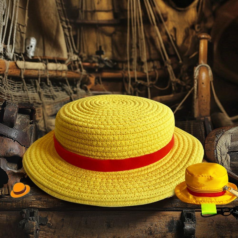 Mochila Sombrero de Paja Anime 3 en 1 + Estuche + Pin