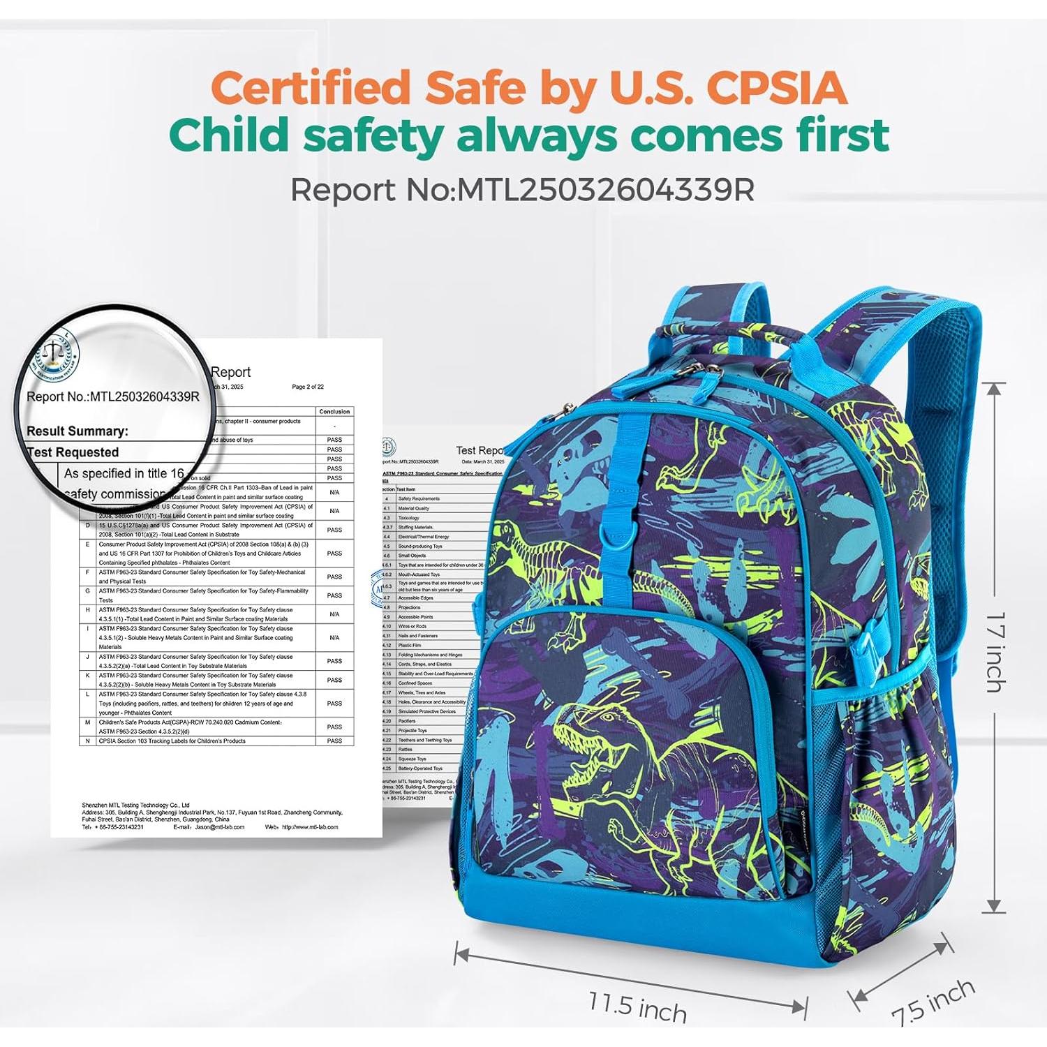 Mochila Escolar Choco Mocha Tiburón 43 cm Azul para Niños