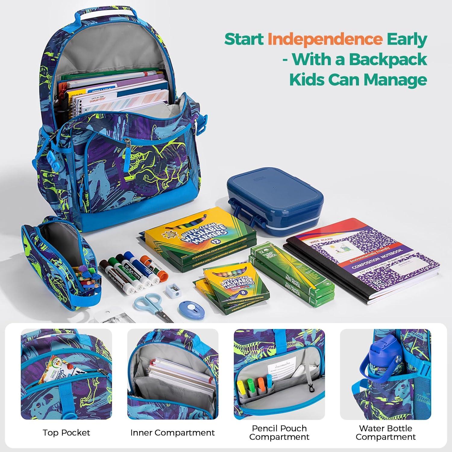 Mochila Escolar Choco Mocha Tiburón 43 cm Azul para Niños