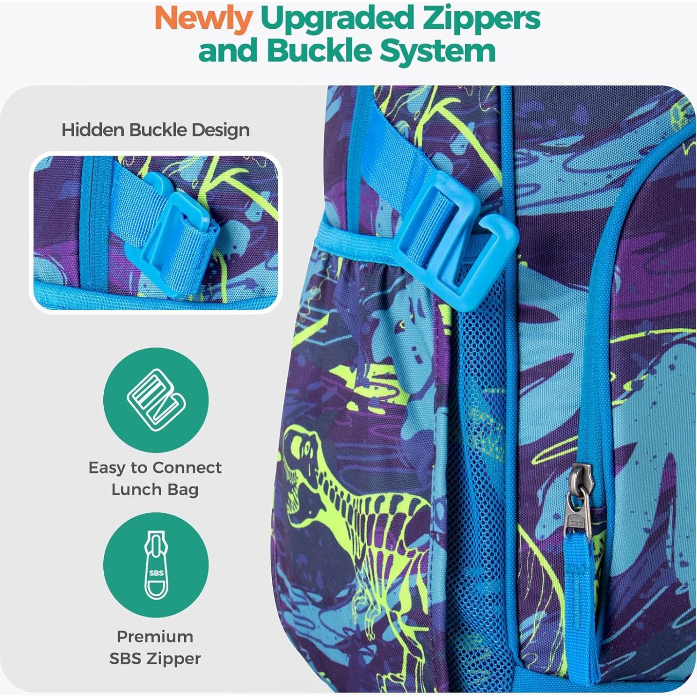 Mochila Escolar Choco Mocha Tiburón 43 cm Azul para Niños