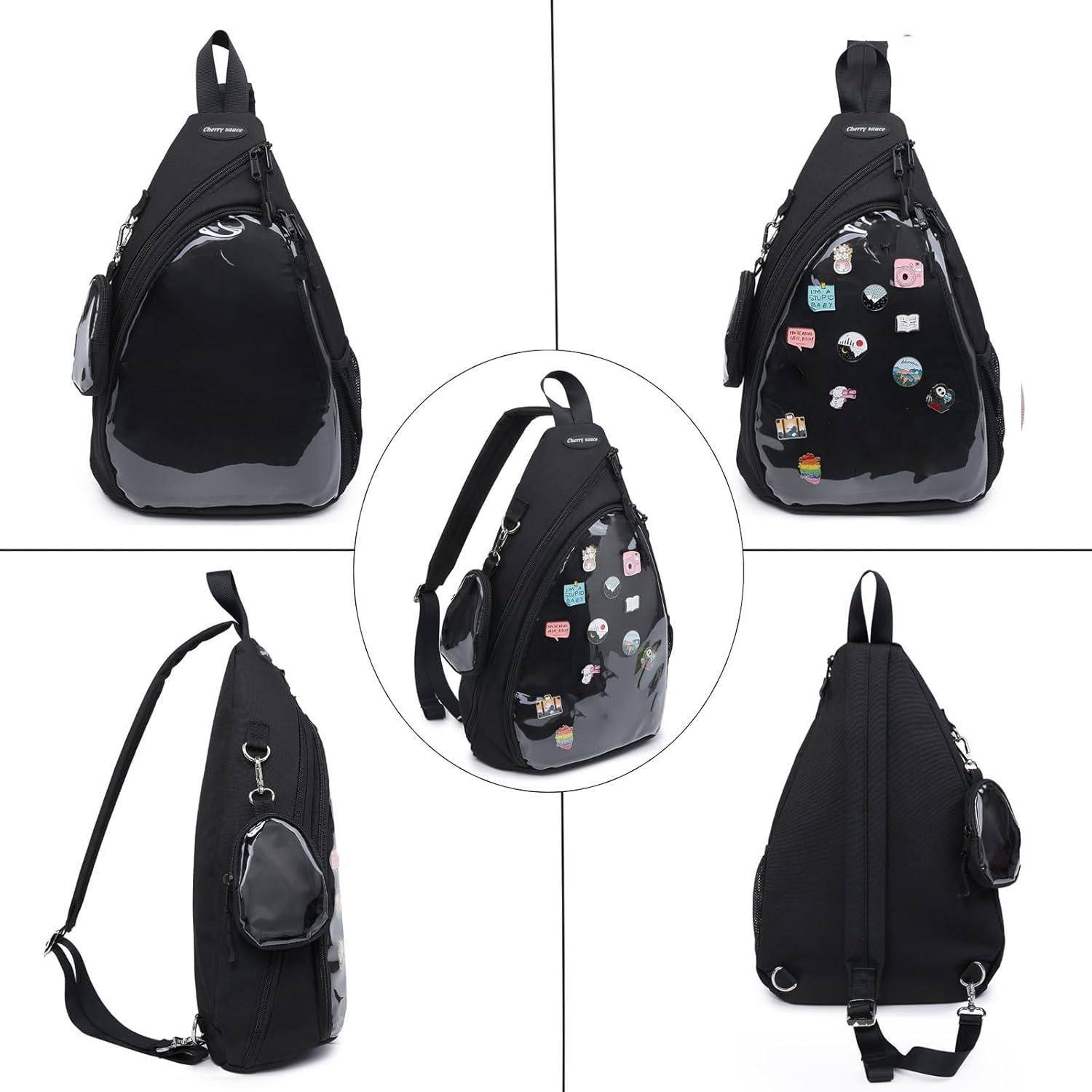 Mochila ITA Bag Kawaii Cherry Sauce Mediana para Pins