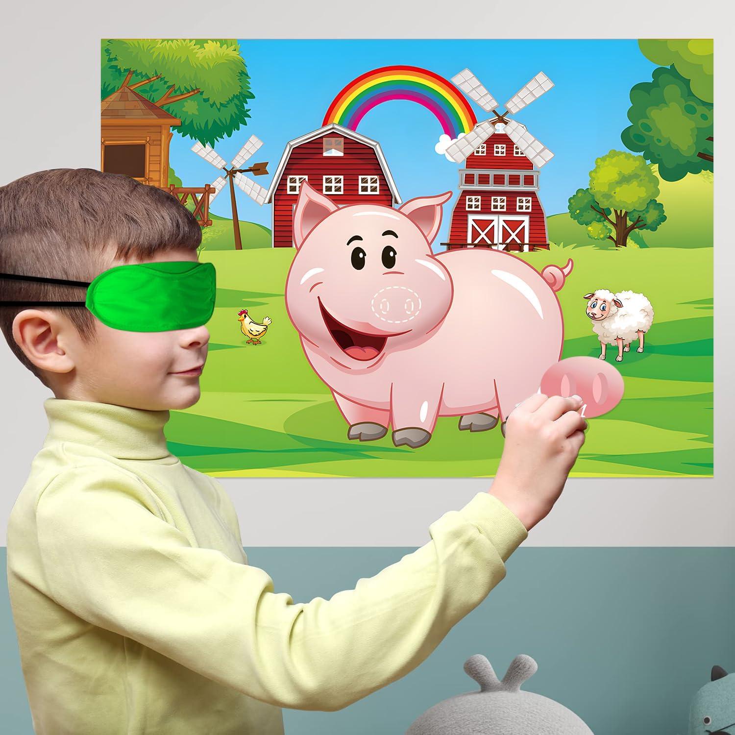 Decoraciones de Fiesta de Animales de Granja Unibday - Juego de Cerdo